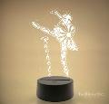 Lampada LED in plexiglass | NIGHT LIGHT | ballerina e fiori BELLINVETRO VR 375