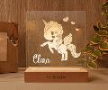 Lampada LED in plexiglass | NIGHT LIGHT | unicorno con base in legno BELLINVETRO VR 399