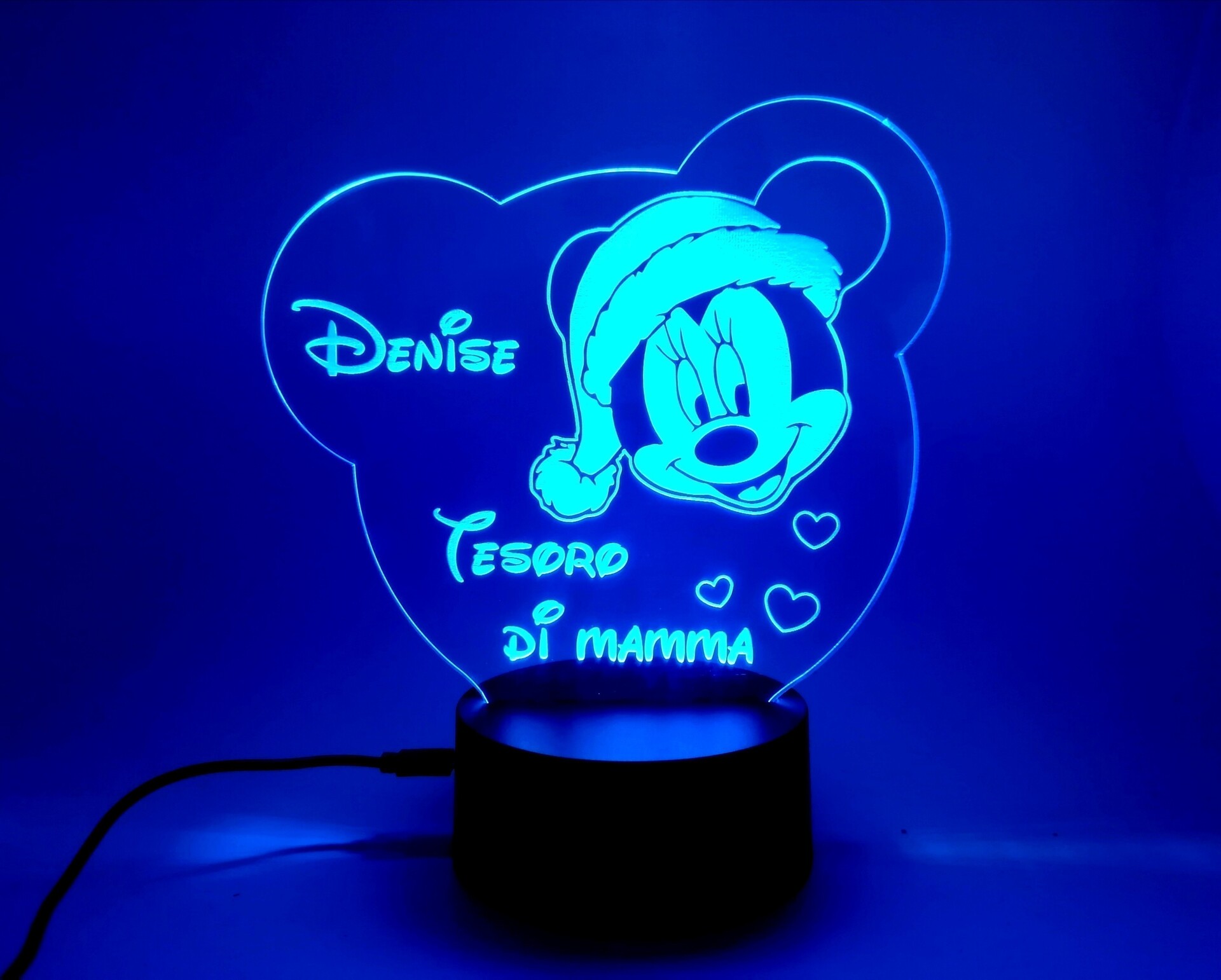 Lampada LED in plexiglass | NIGHT LIGHT | MINNIE BELLINVETRO VR 38
