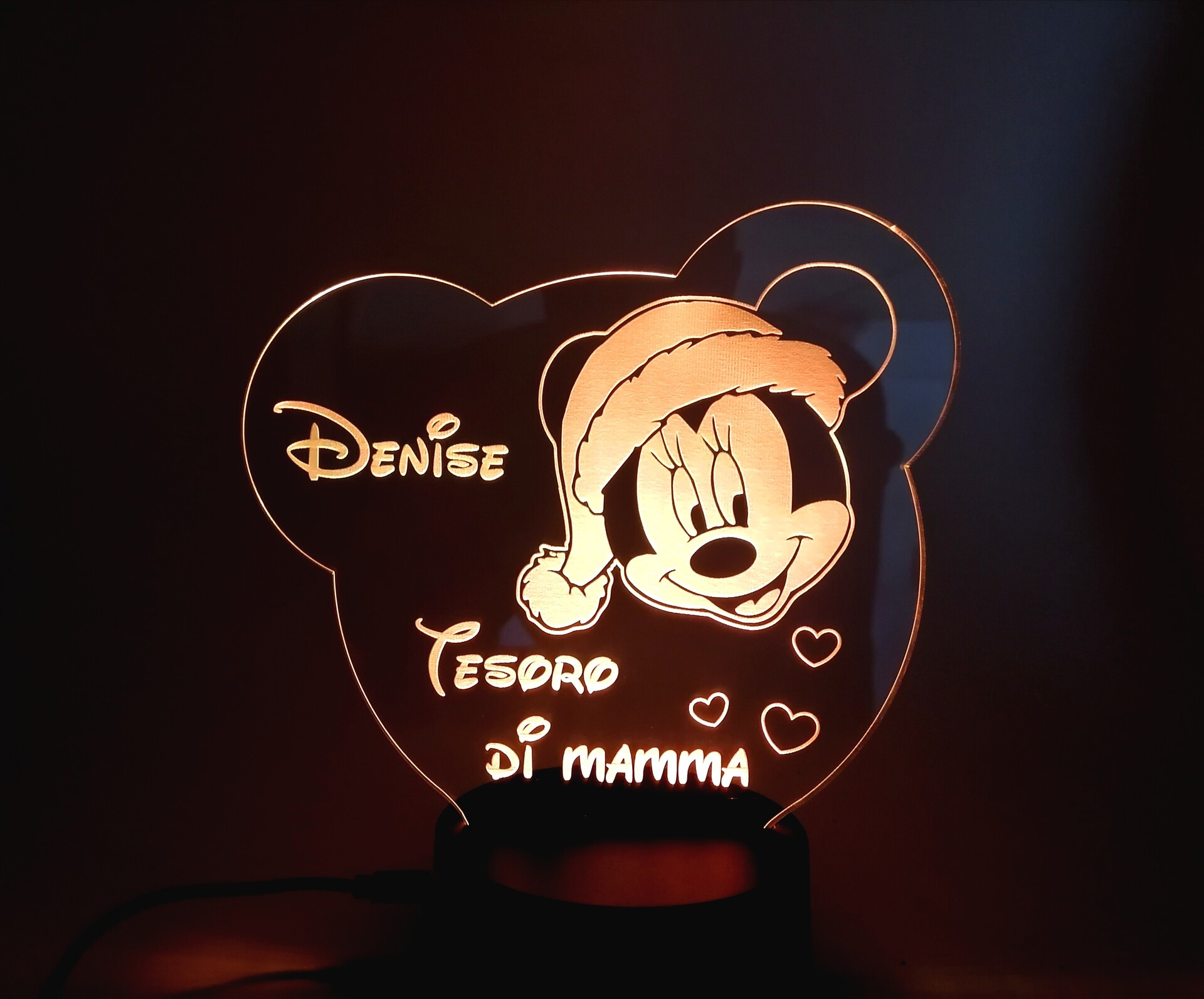 Lampada LED in plexiglass | NIGHT LIGHT | MINNIE BELLINVETRO VR 38