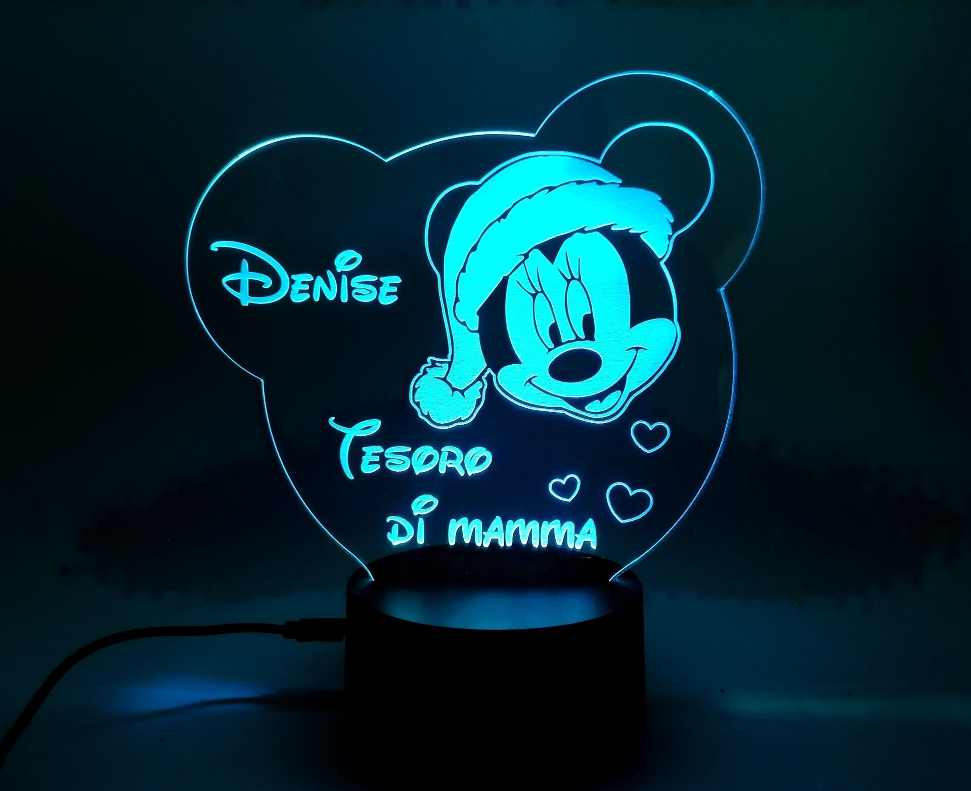 Lampada LED in plexiglass | NIGHT LIGHT | MINNIE BELLINVETRO VR 38