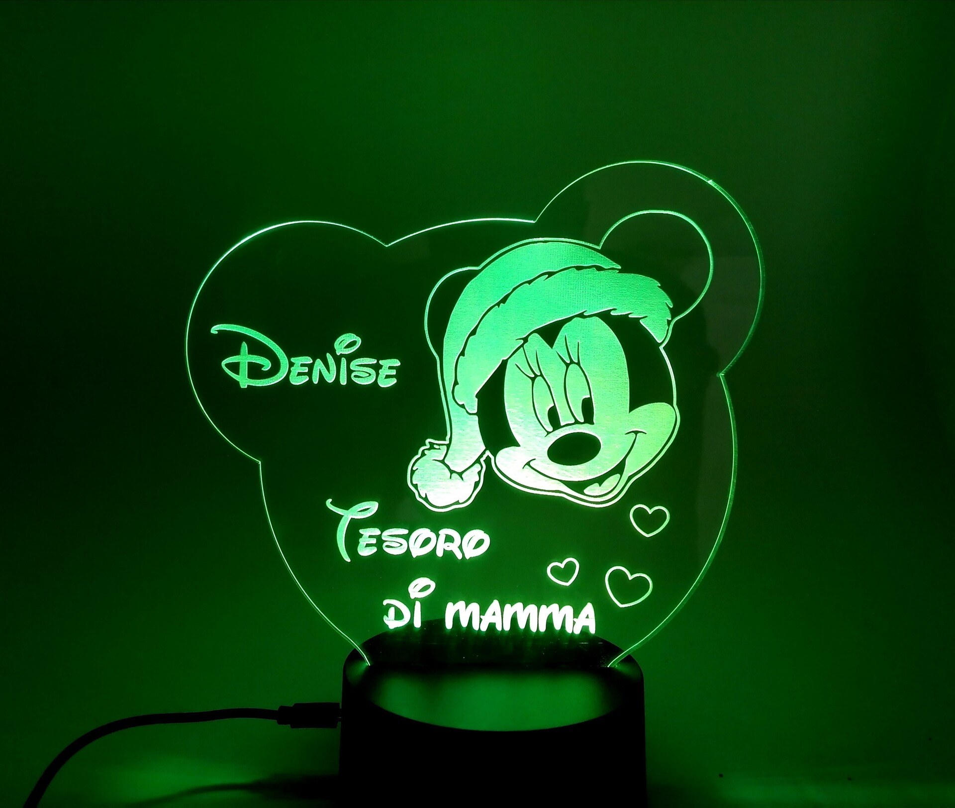 Lampada LED in plexiglass | NIGHT LIGHT | MINNIE BELLINVETRO VR 38