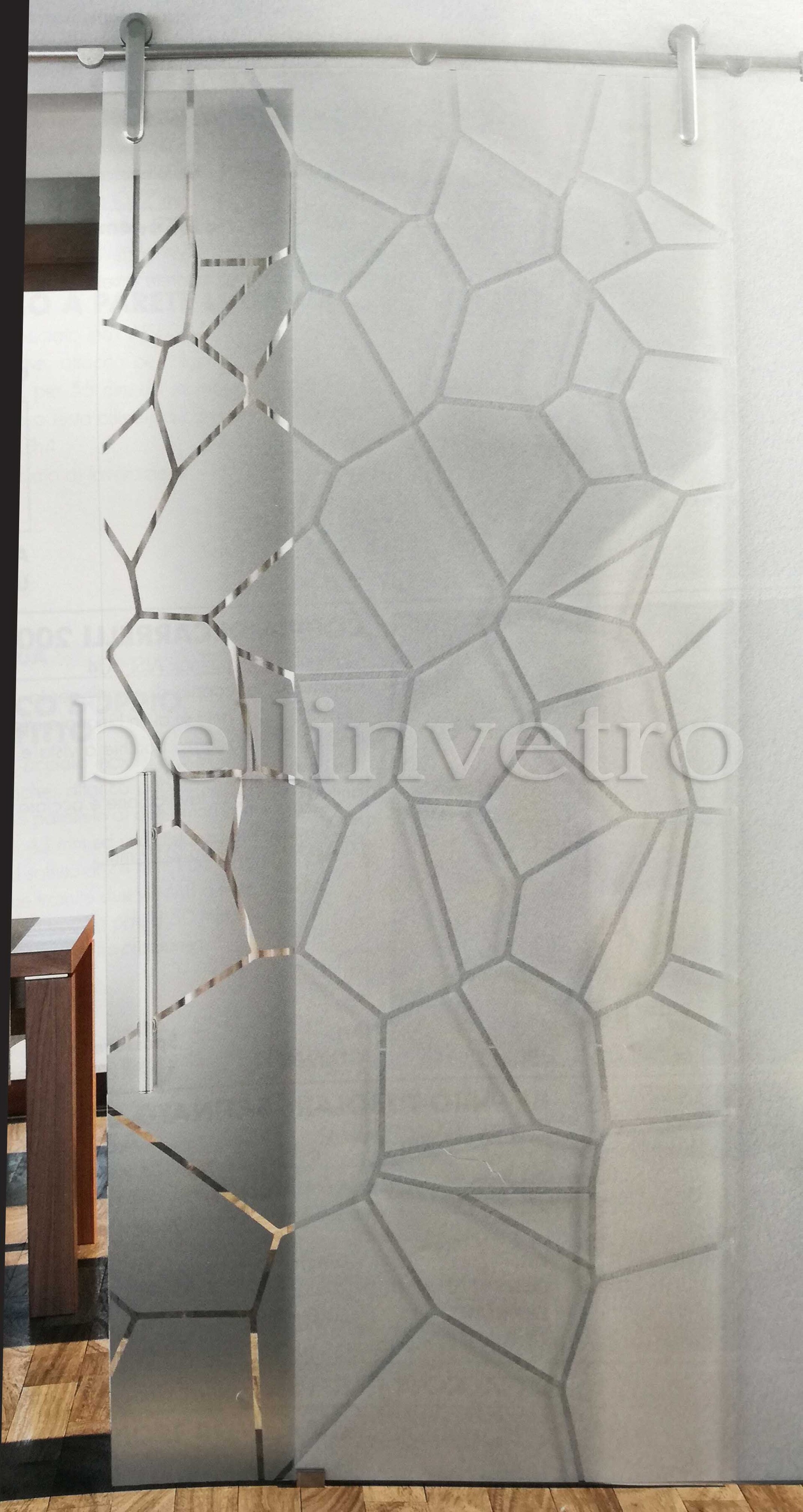 porta scorrevole in vetro temperato da 8 mm bellinvetro cod 812