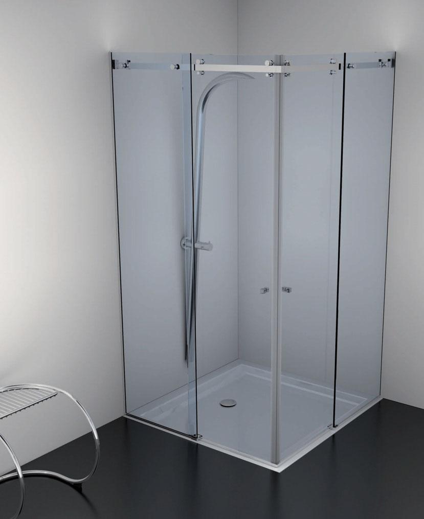 box doccia in vetro temperato provvisto di accessori  BELLINVETRO 11