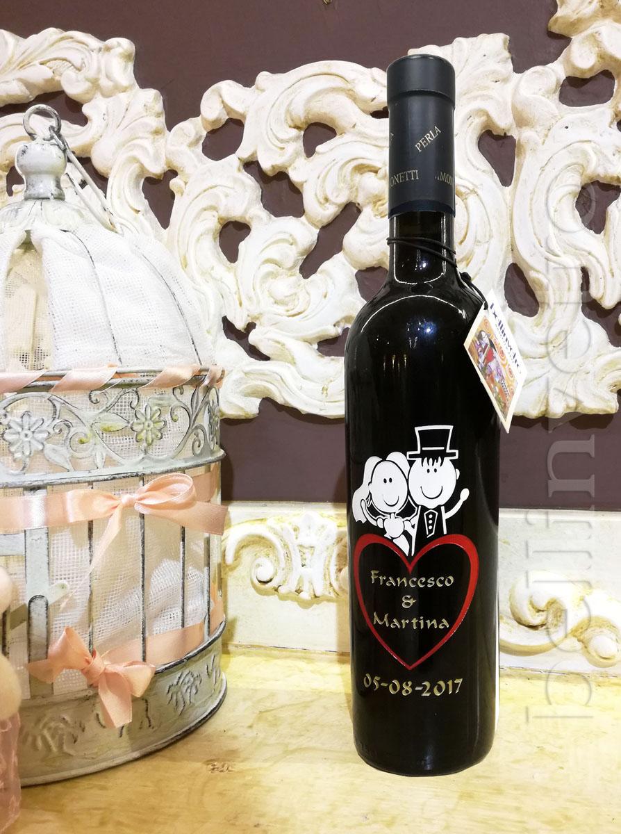 Adesivi personalizzati e coordinati matrimonio tema vino collezione Brunella