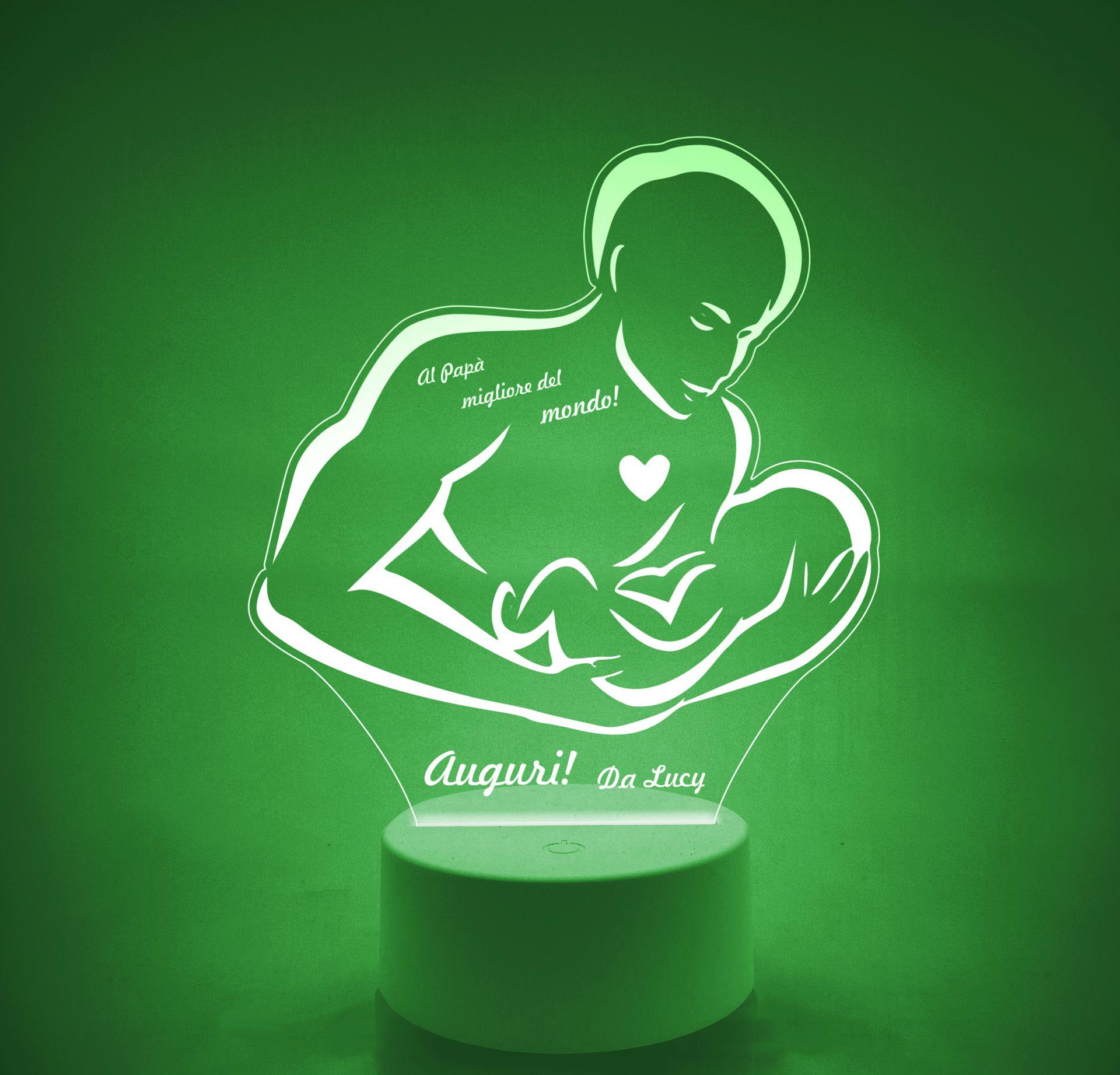 Lampada LED in plexiglass | NIGHT LIGHT | festa del papa' BELLINVETRO VR 118