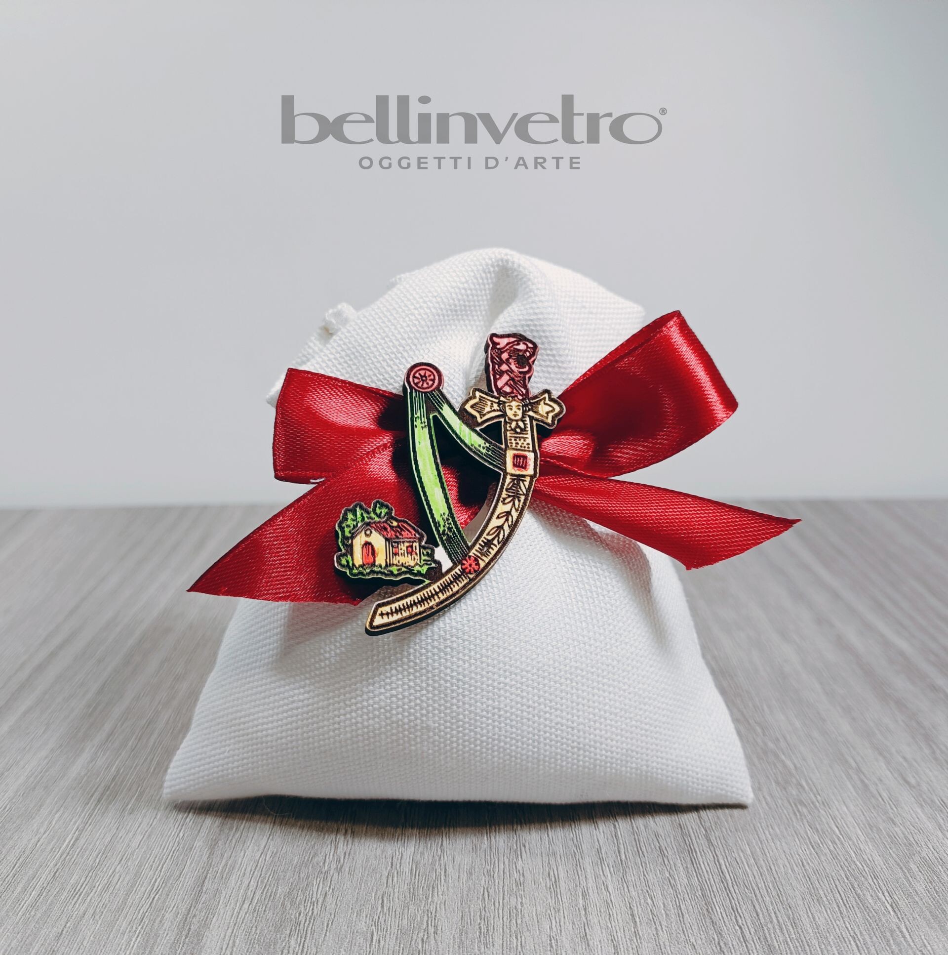 Bomboniera assi siciliani decorati eventi - feste - matrimonio BELLINVETRO VR 137