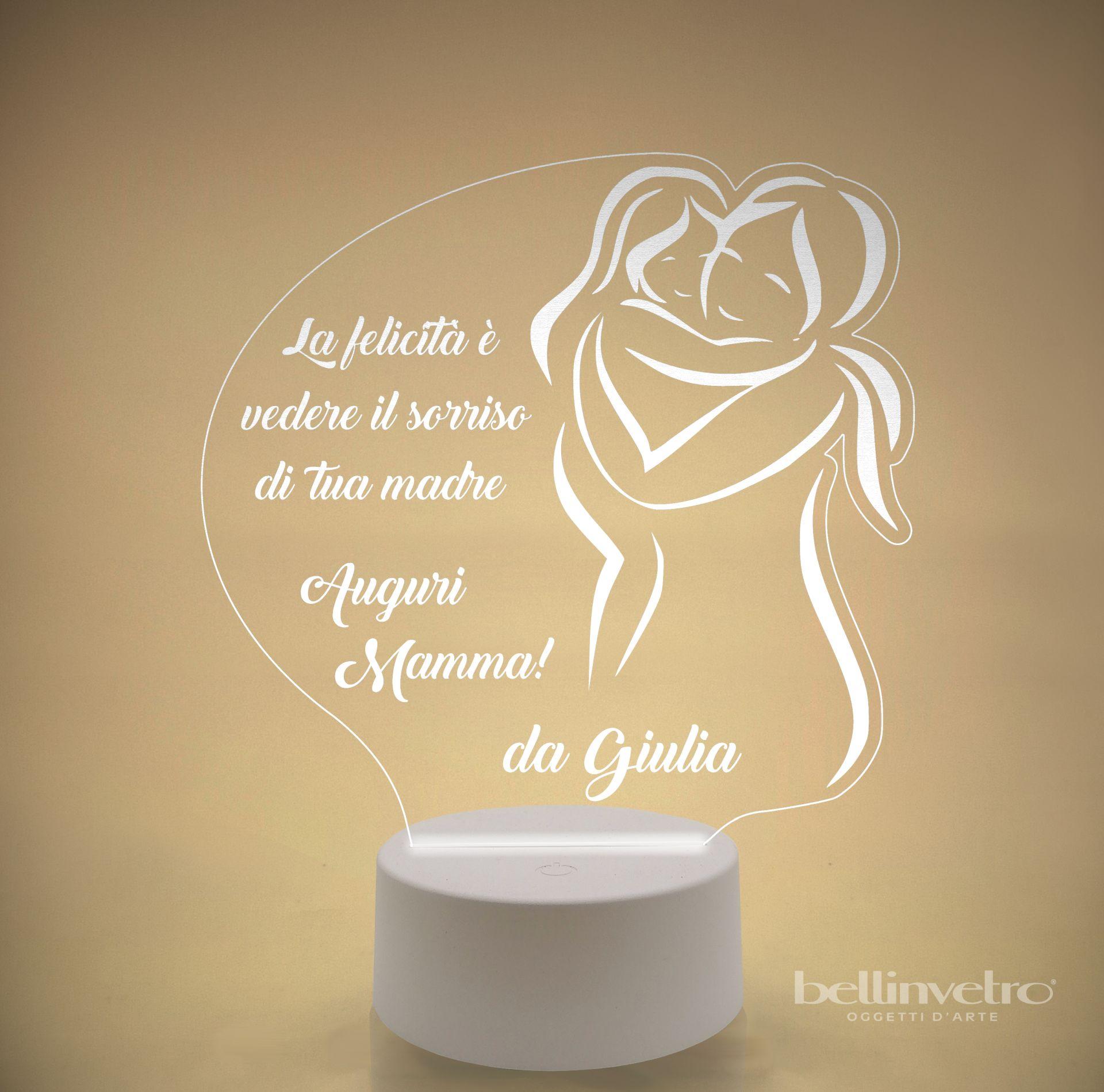 Lampada LED in plexiglass | NIGHT LIGHT | festa della mamma BELLINVETRO VR 166