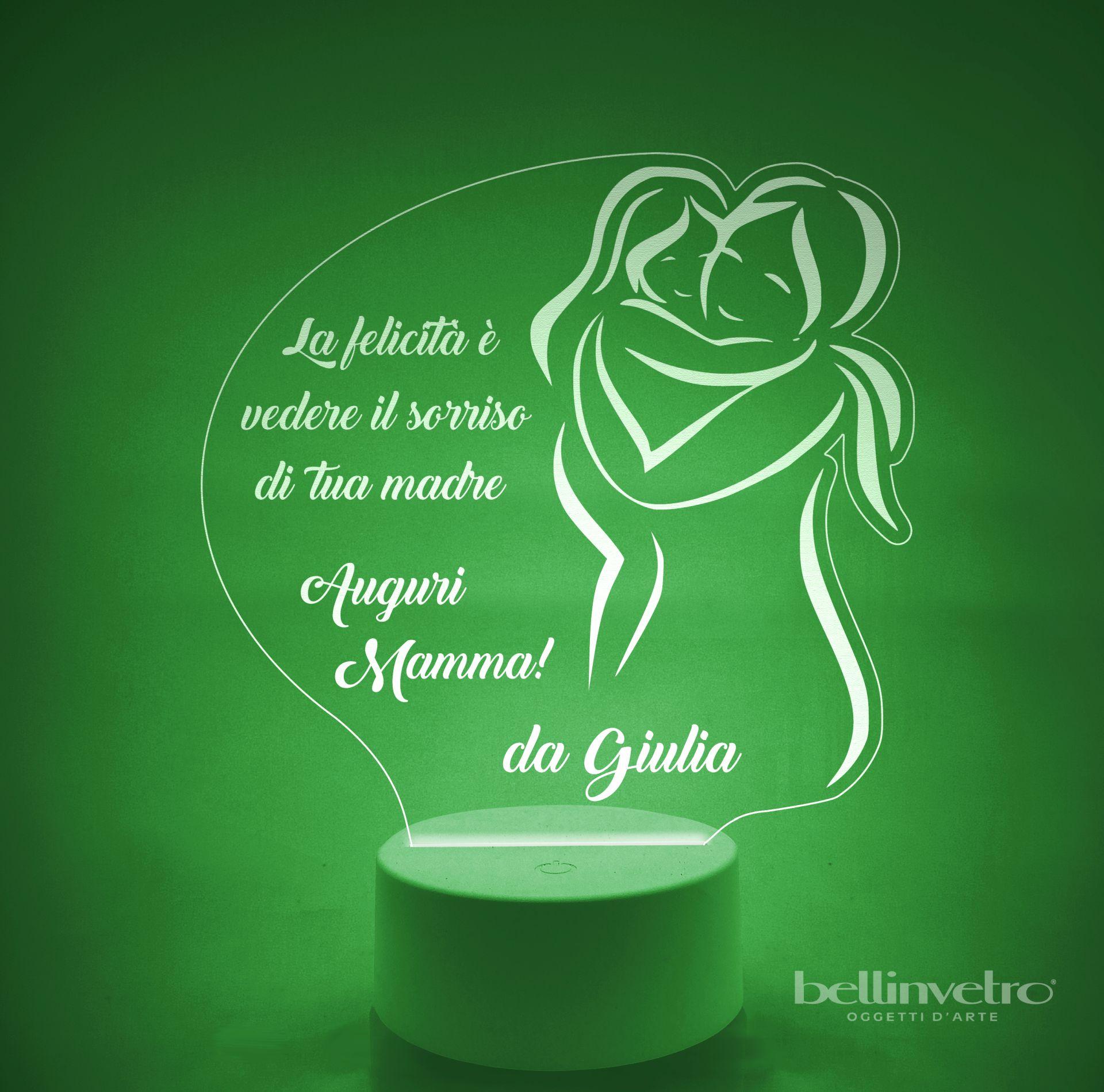 Lampada LED in plexiglass | NIGHT LIGHT | festa della mamma BELLINVETRO VR 166