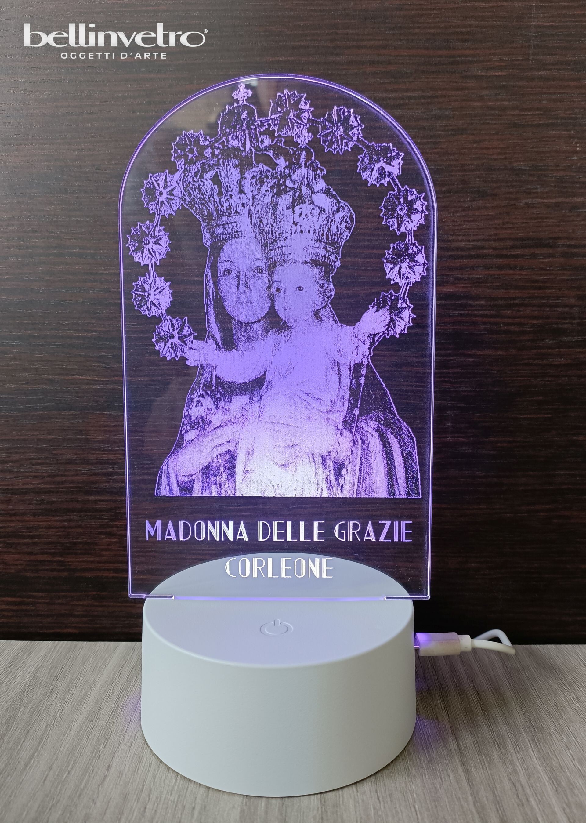 Lampada LED in plexiglass | NIGHT LIGHT | madonna delle grazie BELLINVETRO VR 160