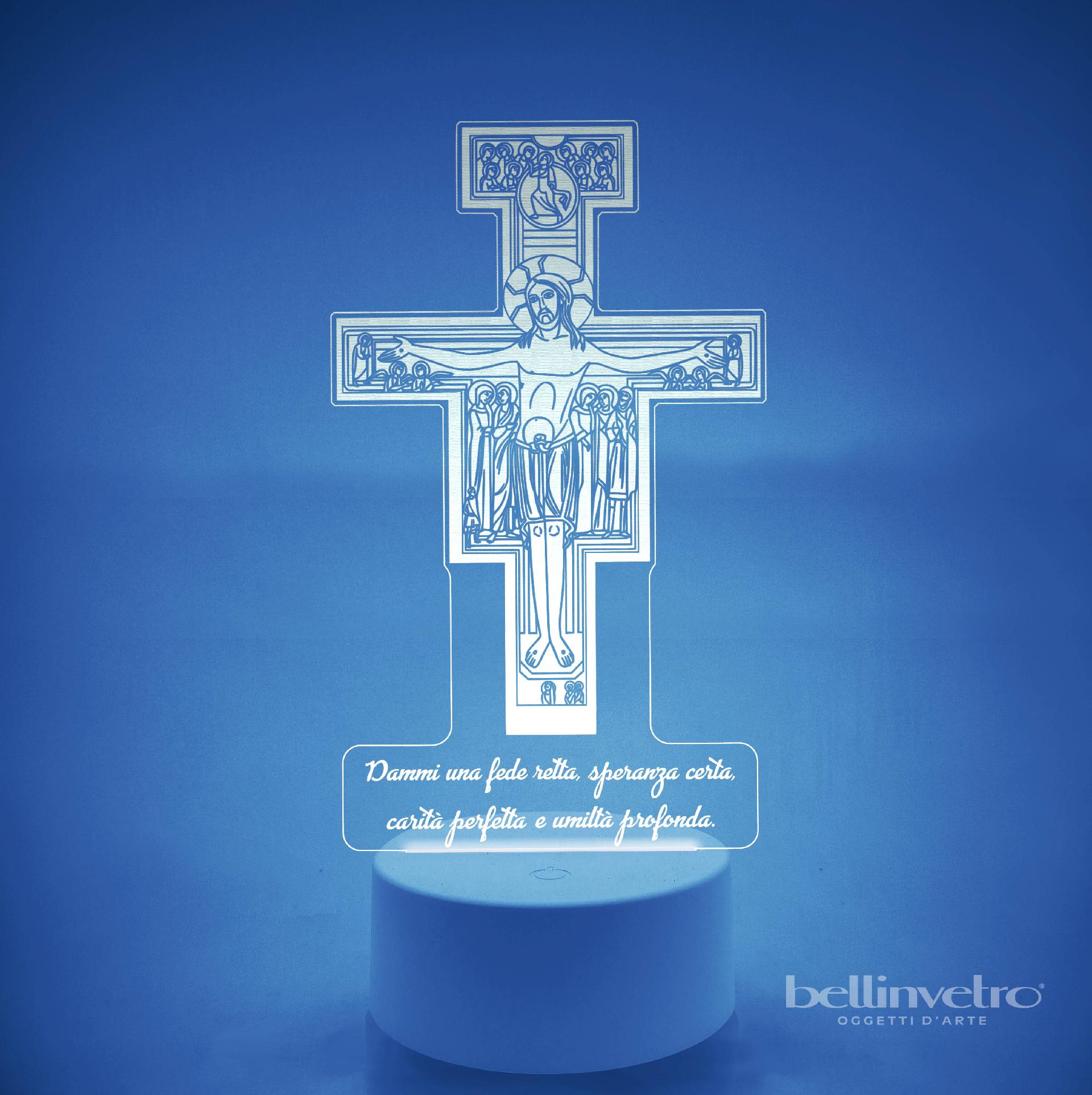 Lampada LED in plexiglass | NIGHT LIGHT | croce di San Damiano BELLINVETRO VR 238