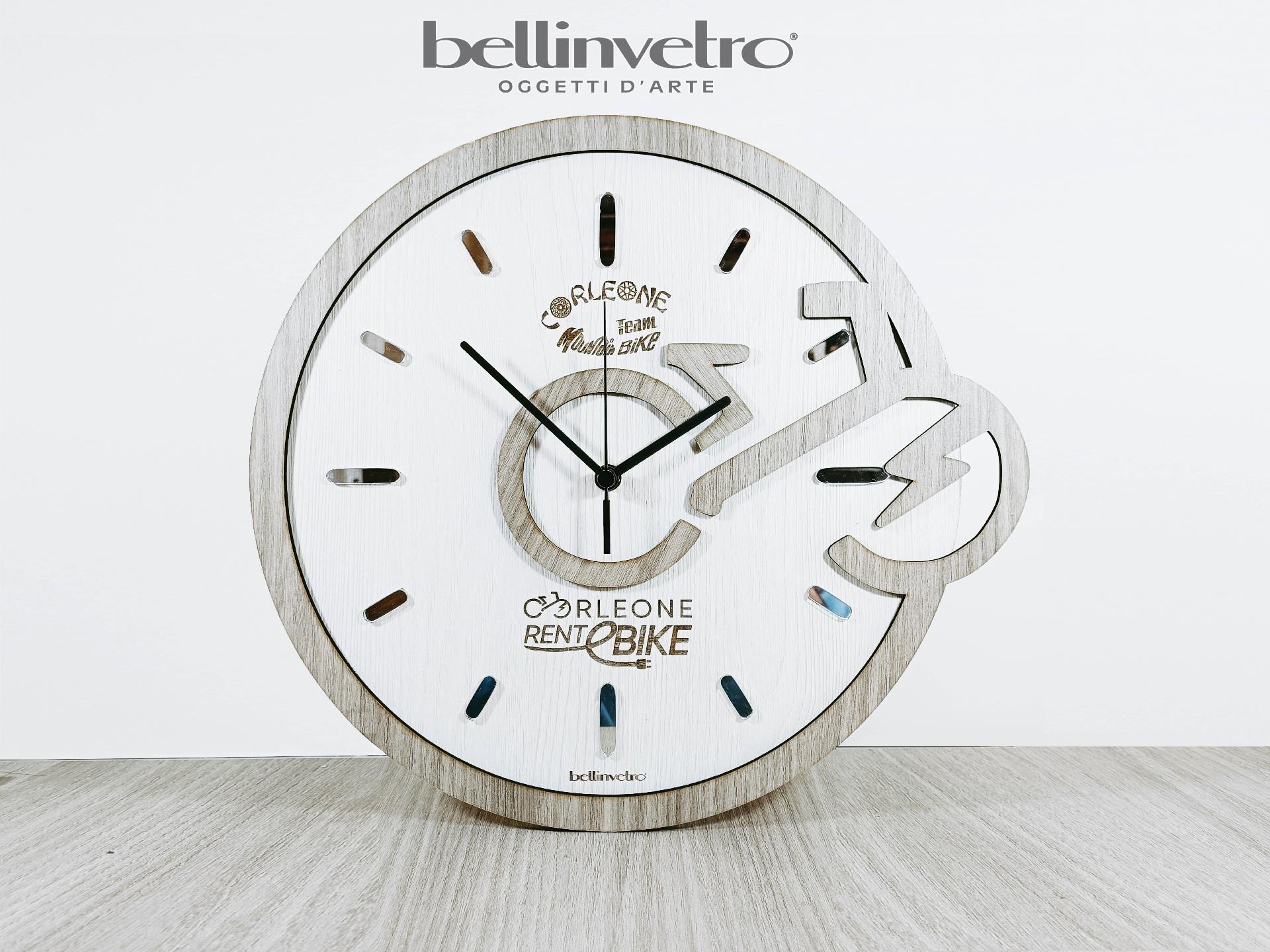 Orologio da parete in legno e in plexiglass BELLINVETRO VR 220