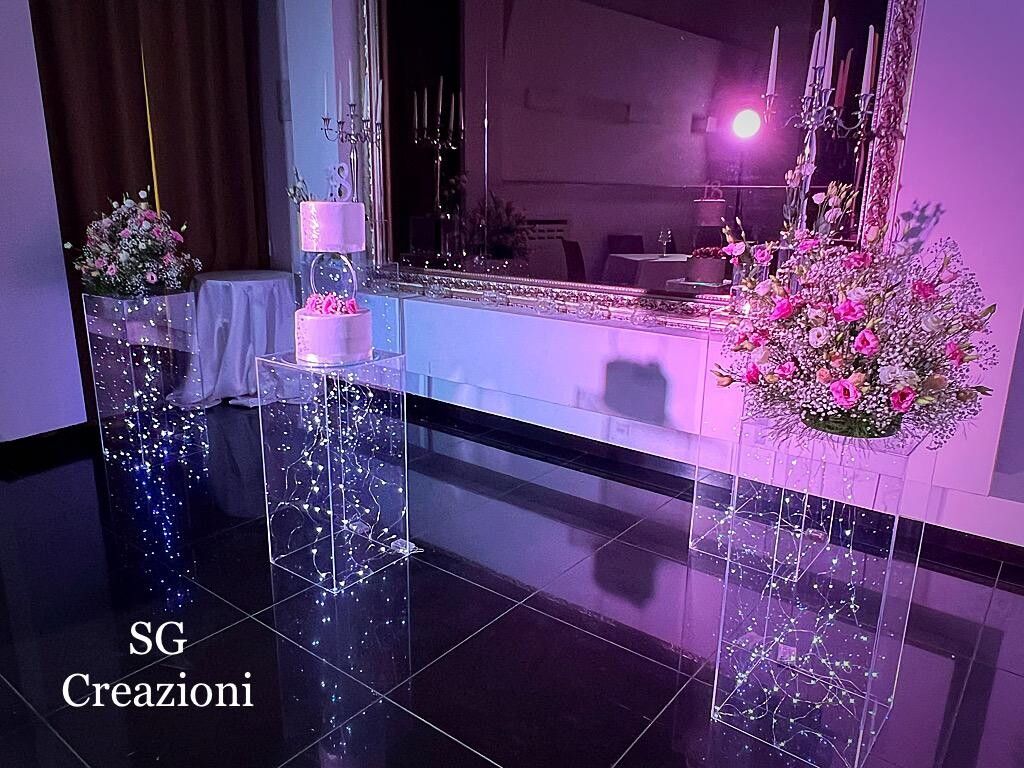Teche | alzatine | cubi in plexiglass trasparente - MISURE ASSORTITE - BELLINVETRO TERMOPIEGATE