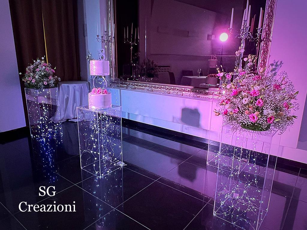 Teche | alzatine | cubi in plexiglass trasparente - MISURE ASSORTITE - BELLINVETRO TERMOPIEGATE