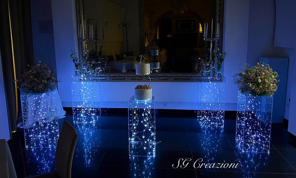 Teche | alzatine | cubi in plexiglass trasparente - MISURE ASSORTITE - BELLINVETRO TERMOPIEGATE