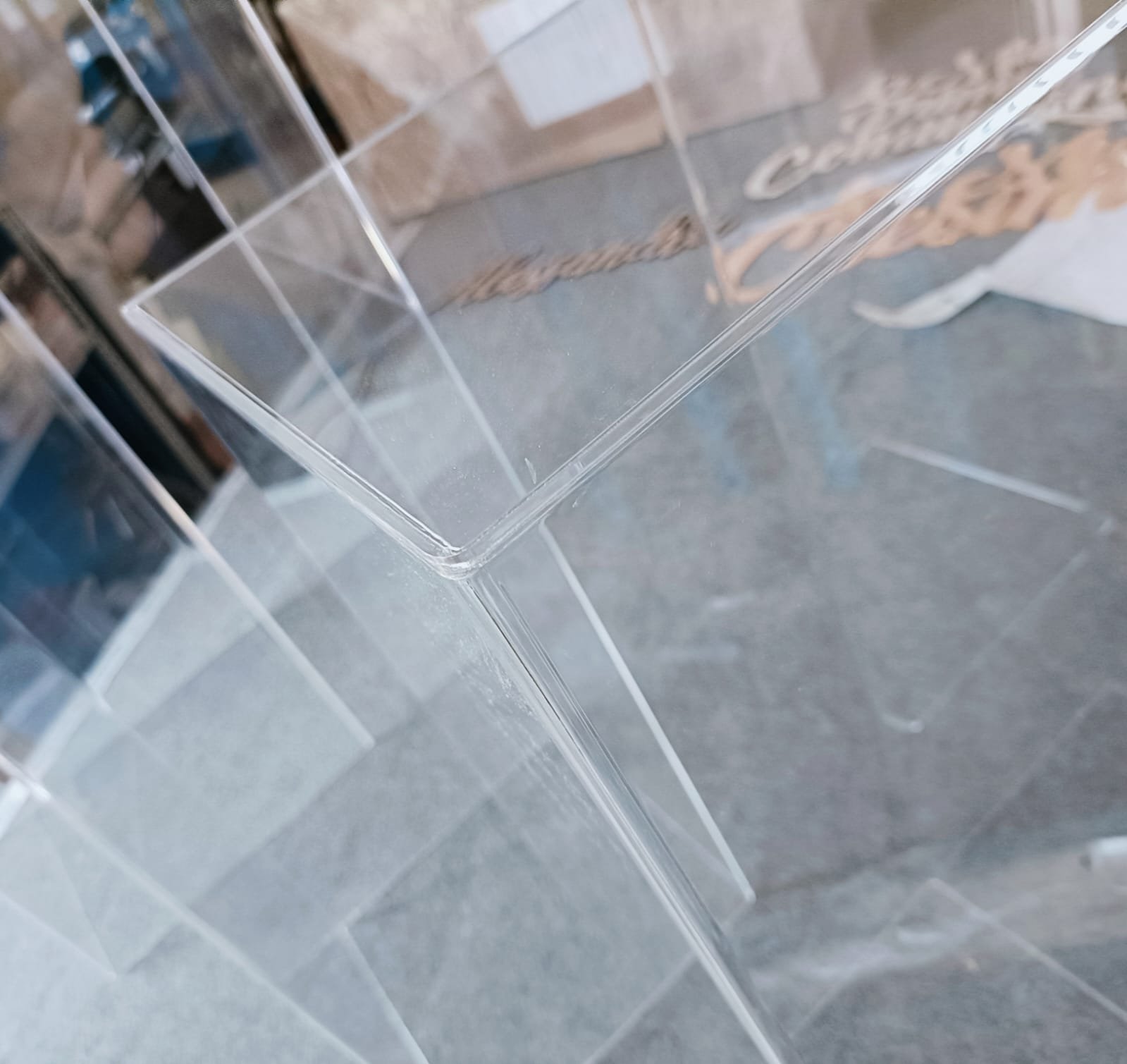 Teche | alzatine | cubi in plexiglass trasparente - MISURE ASSORTITE - BELLINVETRO TERMOPIEGATE