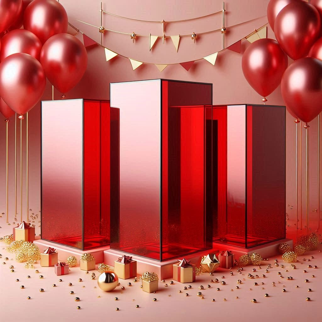 Teche | alzatine | cubi in plexiglass specchiate - MISURE ASSORTITE - BELLINVETRO TERMOPIEGATE