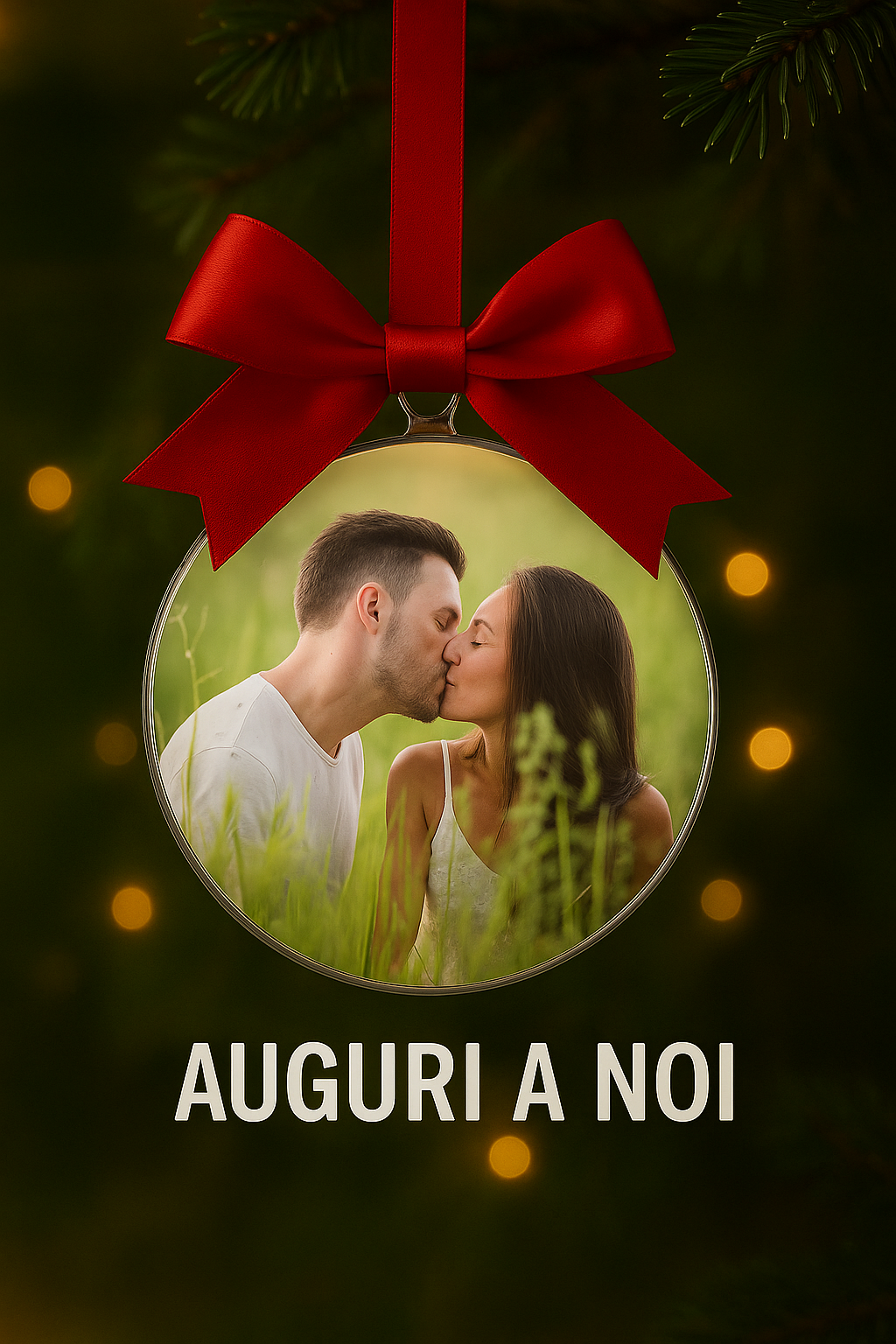 Pallina di Natale con foto personalizzata BELLINVETRO VR-UV 1430