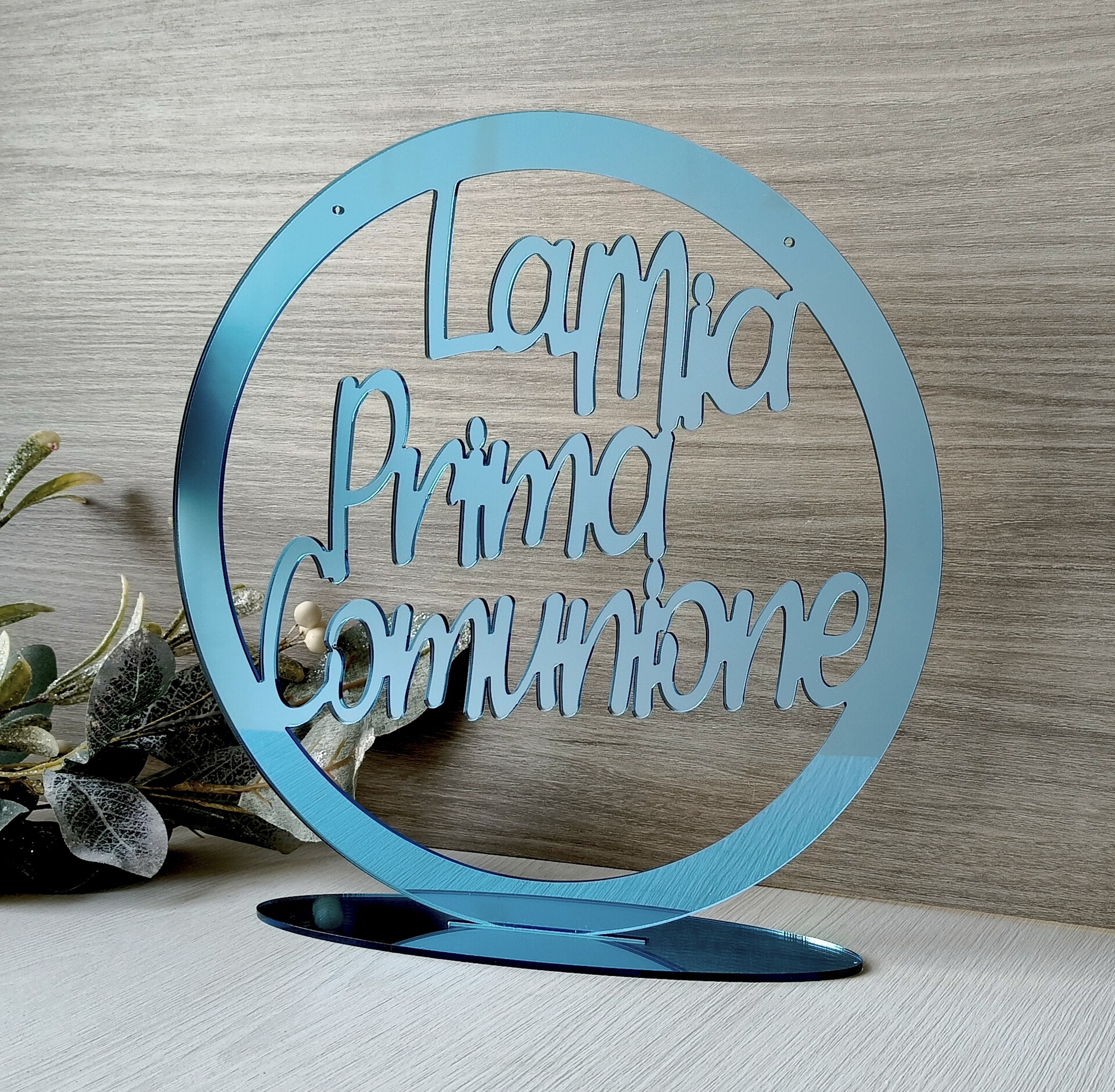 Cerchio in plexiglass specchiato "La Mia Prima Comunione" BELLINVETRO VR 1186