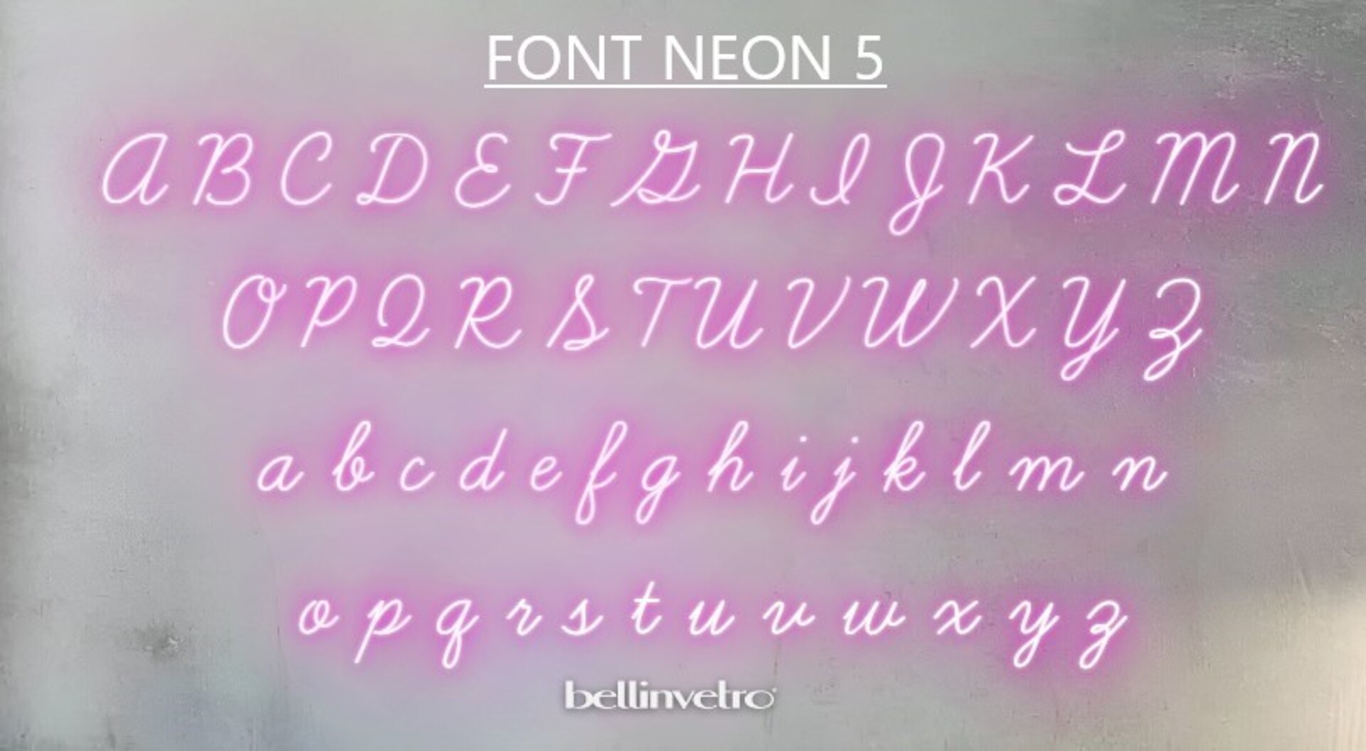 Scritta neon su 2 righe | LED INCASSATO | PERSONALIZZABILE | monocolore da parete BELLINVETRO