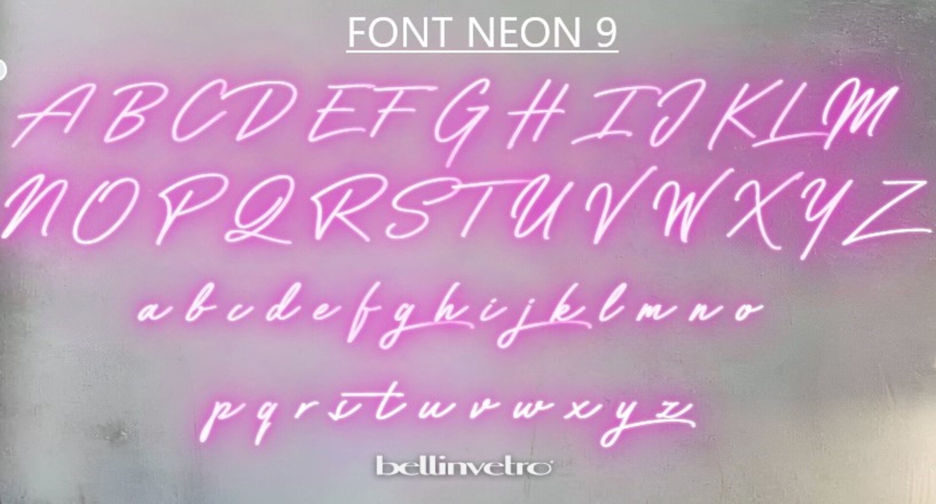Scritta neon su 2 righe | LED INCASSATO | PERSONALIZZABILE | monocolore da parete BELLINVETRO