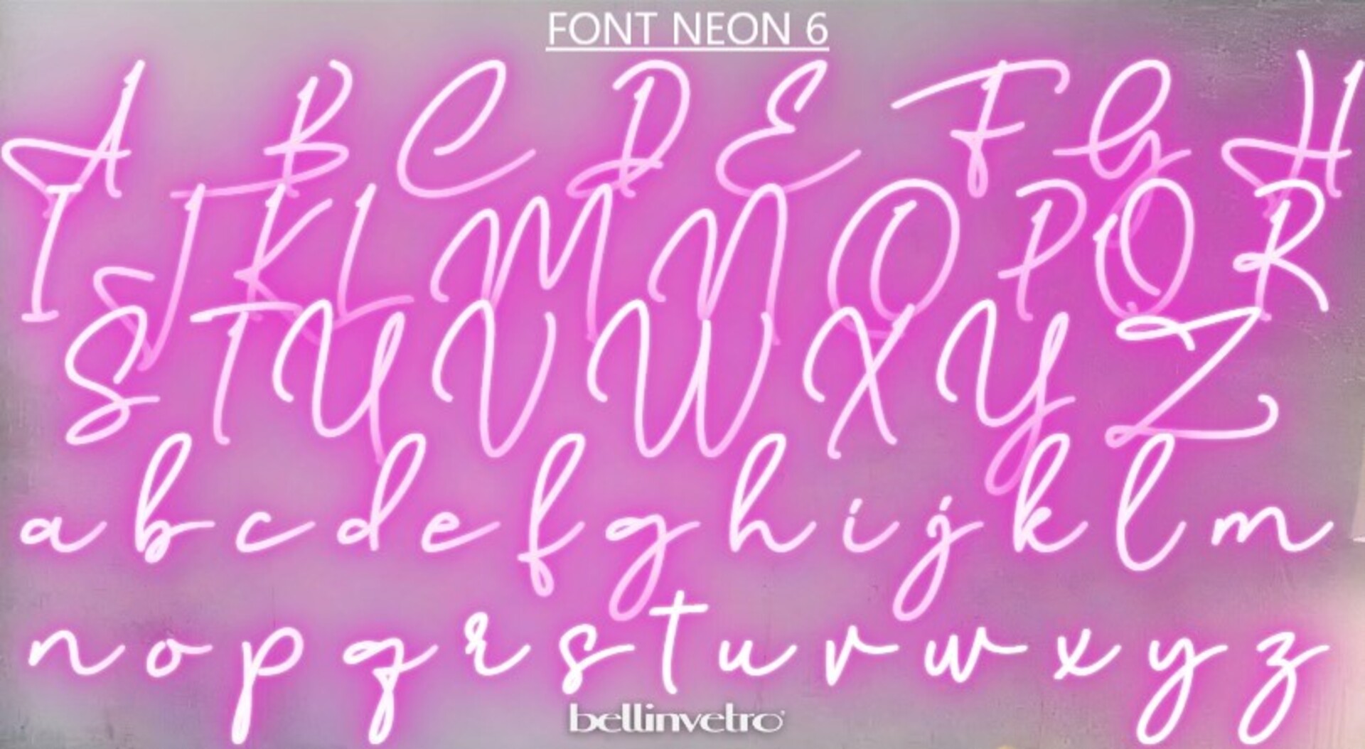 Scritta neon su 2 righe | LED INCASSATO | PERSONALIZZABILE | monocolore da parete BELLINVETRO