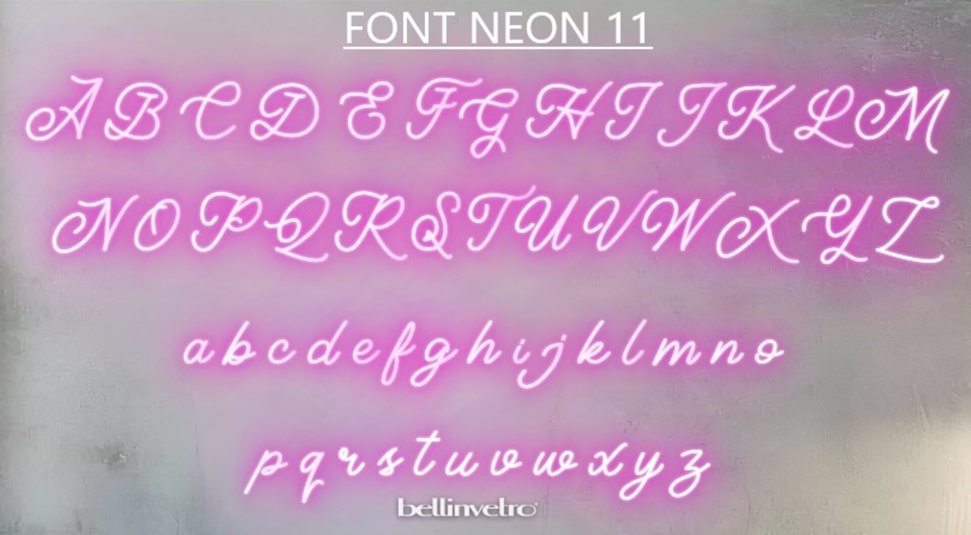 Scritta neon su 2 righe | LED INCASSATO | PERSONALIZZABILE | monocolore da parete BELLINVETRO