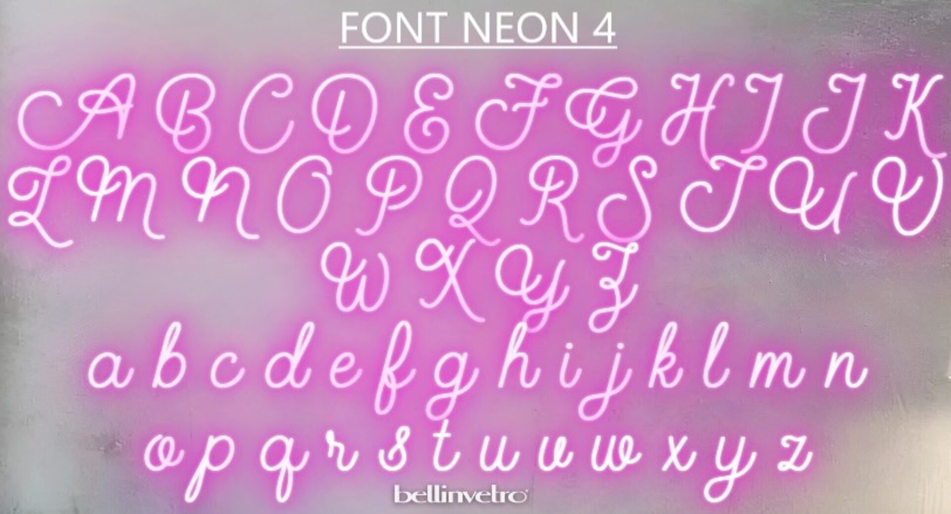 Scritta neon su 2 righe | LED INCASSATO | PERSONALIZZABILE | monocolore da parete BELLINVETRO