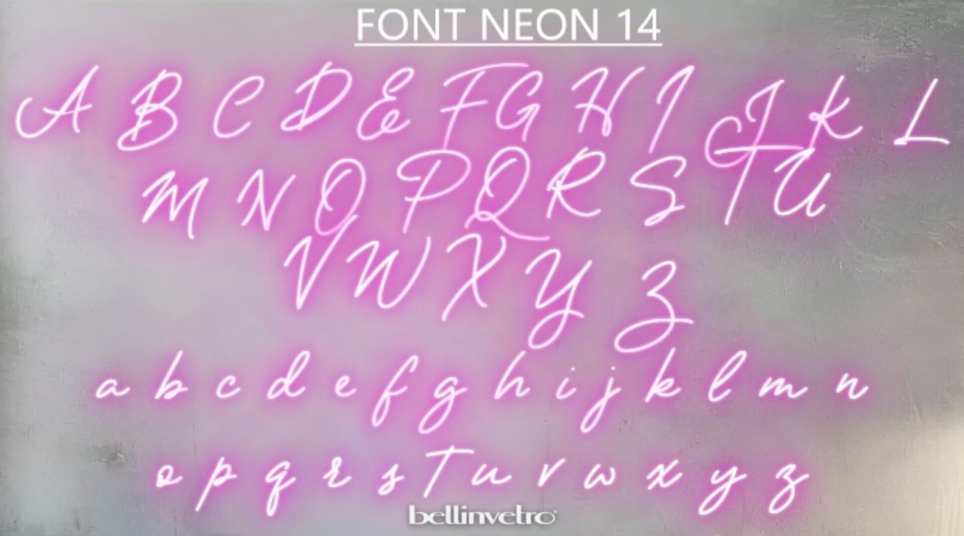 Scritta neon su 2 righe | LED INCASSATO | PERSONALIZZABILE | monocolore da parete BELLINVETRO