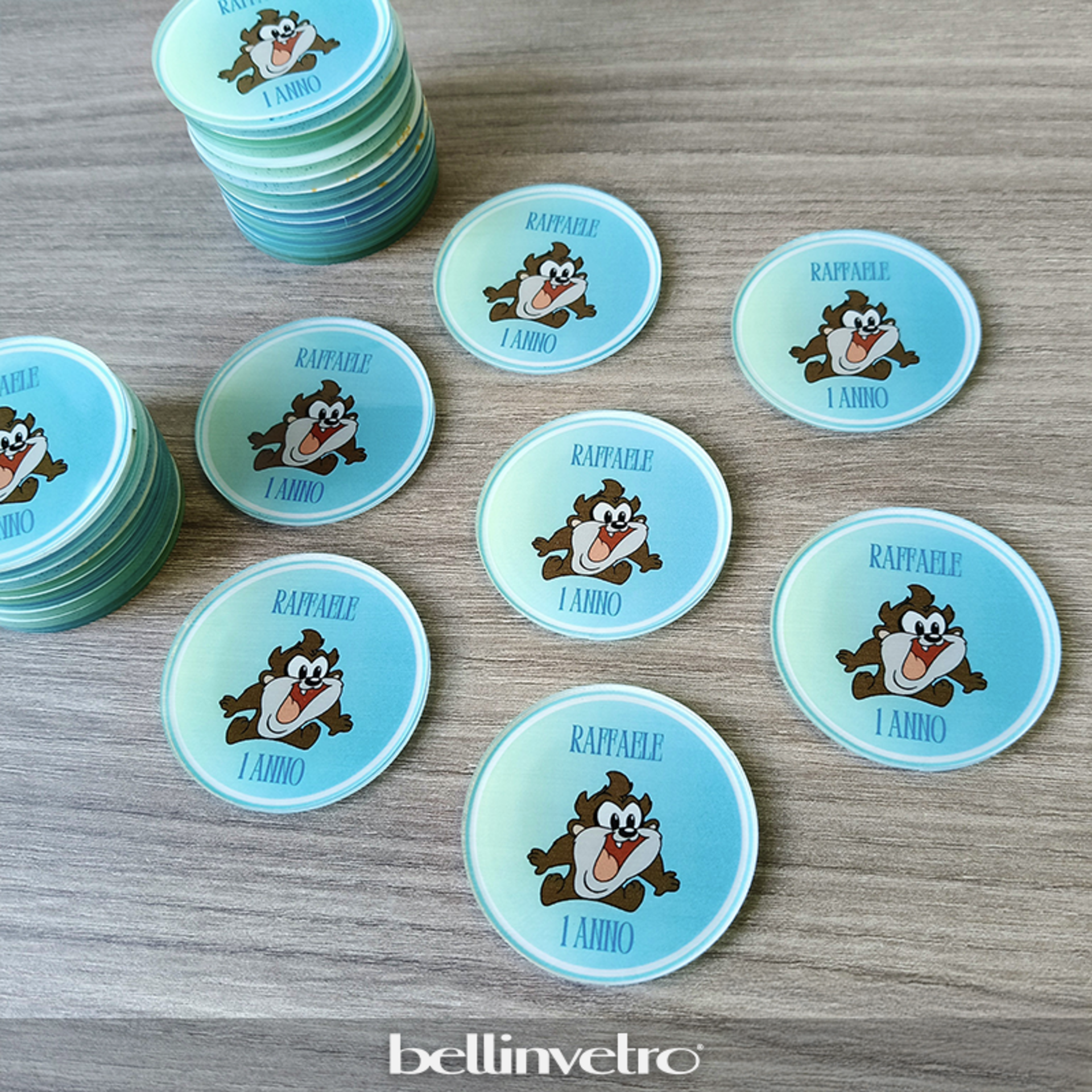 Baby taz - Tazmania in plexiglass stampato personalizzabile BELLINVETRO VR-UV 1352