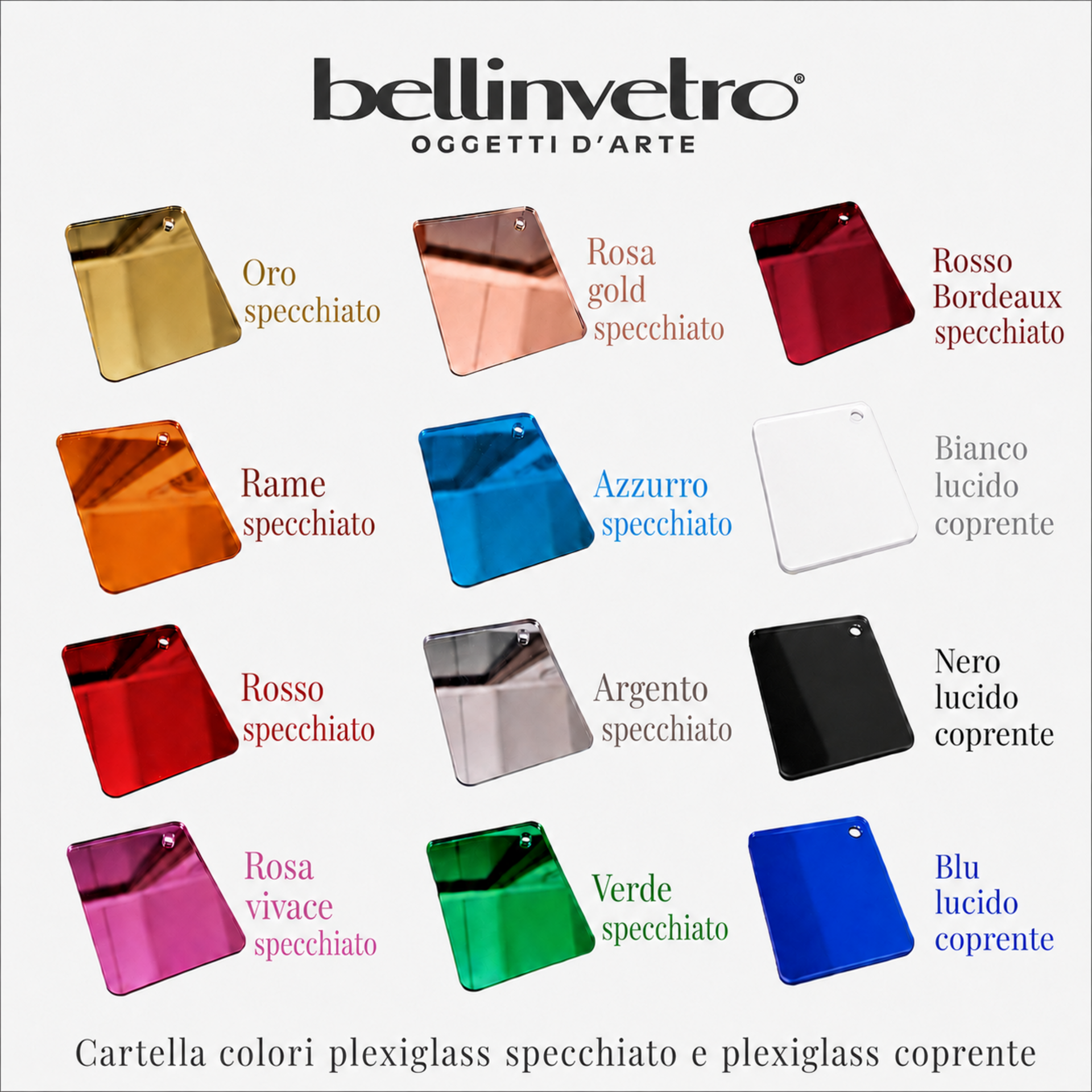 Topper cake  nomi plexiglass specchiato BELLINVETRO VR 1283