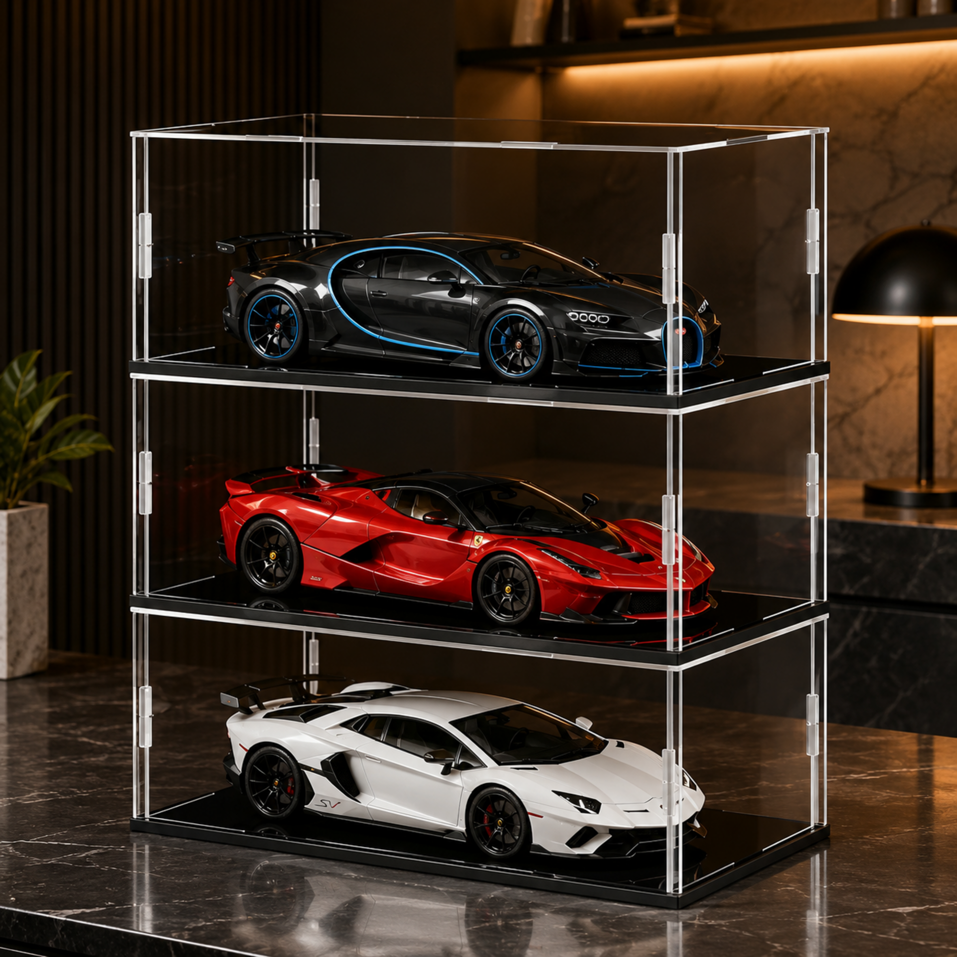 Cubi | teche espositive in plexiglass trasparente - MISURE ASSORTITE - BELLINVETRO AD INCASTRO