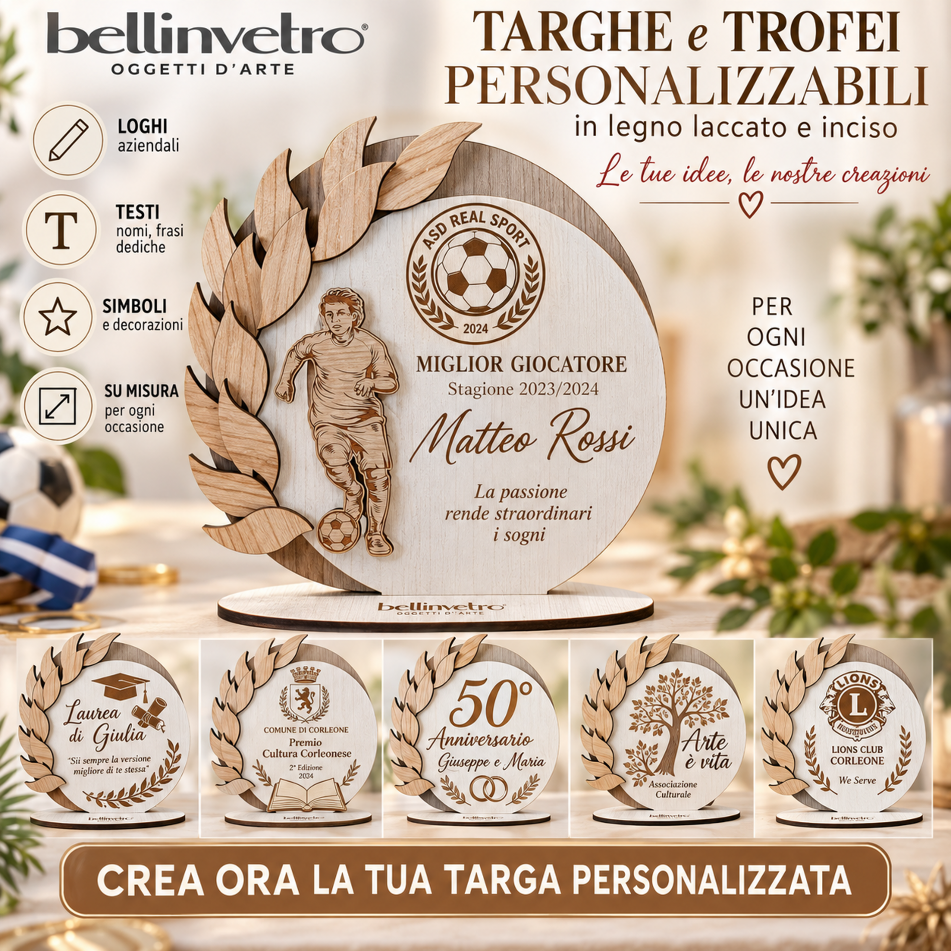 Targhe personalizzabili BELLINVETRO VR 159