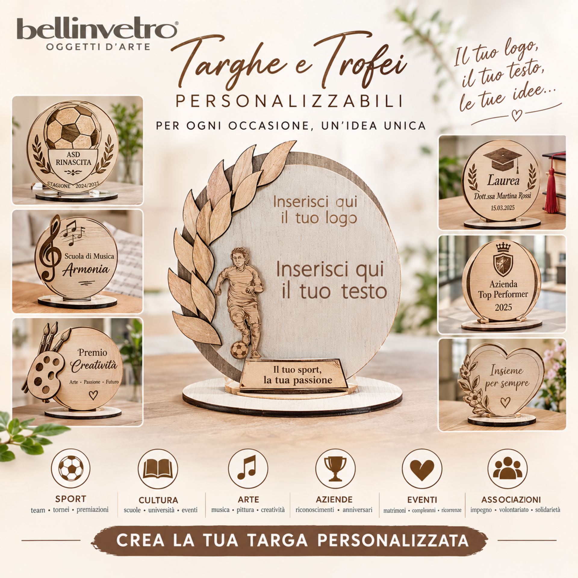 Targhe personalizzabili BELLINVETRO VR 159