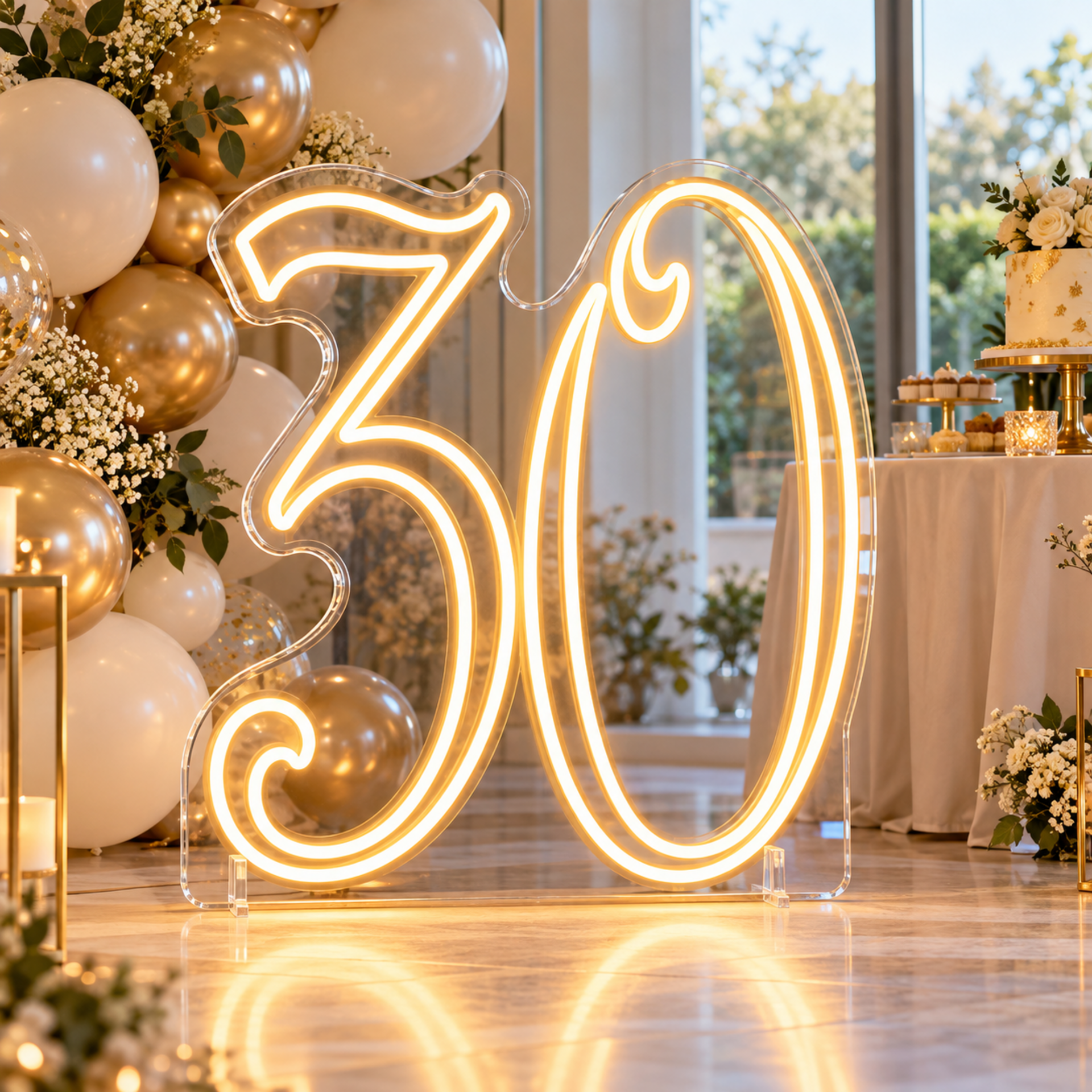 Numeri neon led doppi uniti personalizzabili - monocolore o RGB da parete | d'appoggio BELLINVETRO VR 831