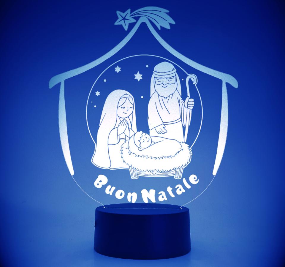 Lampada LED in plexiglass | NIGHT LIGHT | sacra famiglia buon natale BELLINVETRO VR 37