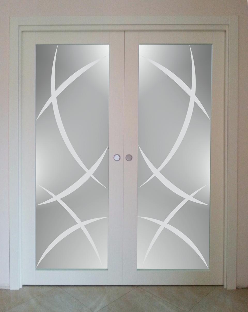 Vetro sabbiato per porta bellinvetro cod 095