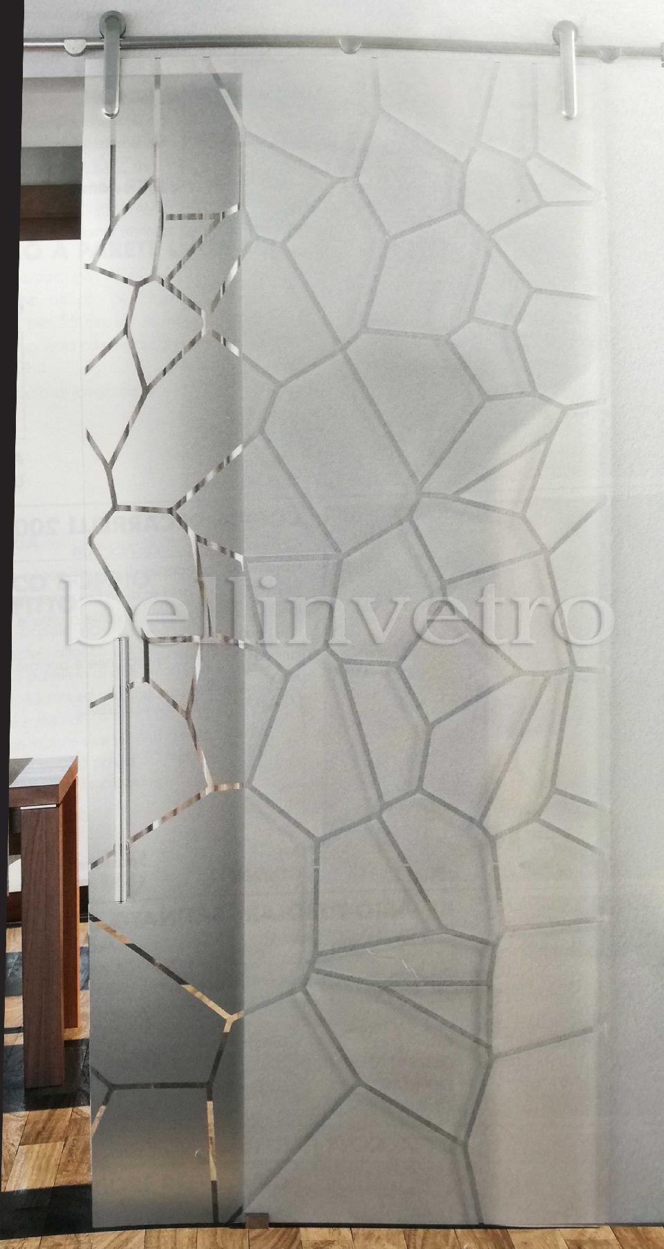 porta scorrevole in vetro temperato da 8 mm bellinvetro cod 812