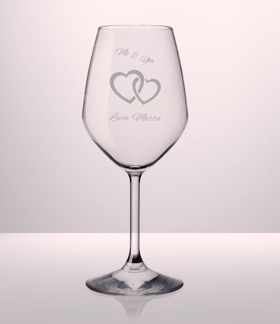 CALICI DA VINO incisi personalizzati BELLINVETRO DEC 63 A