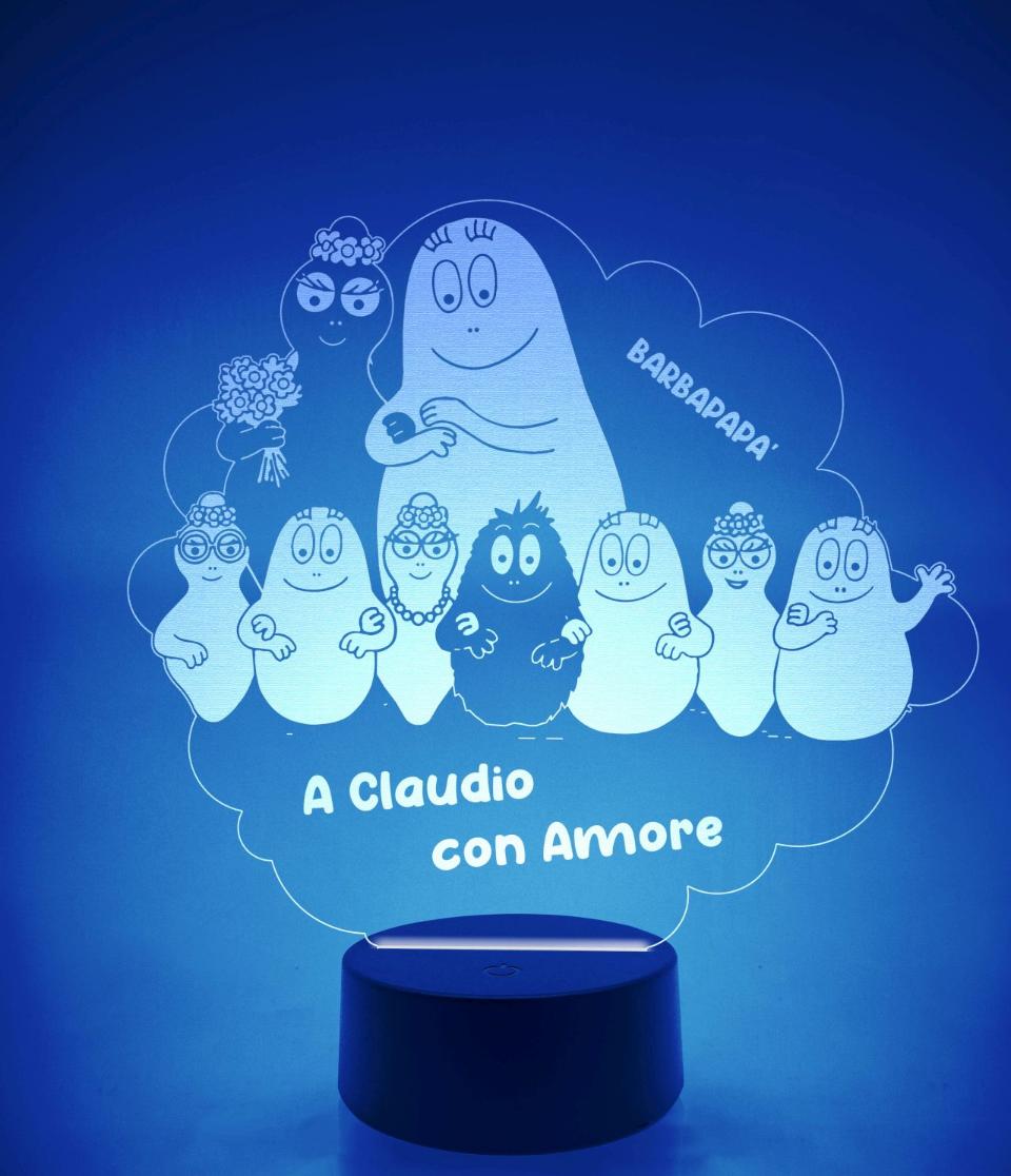 Lampada LED in plexiglass | NIGHT LIGHT | barbapapà BELLINVETRO VR 01