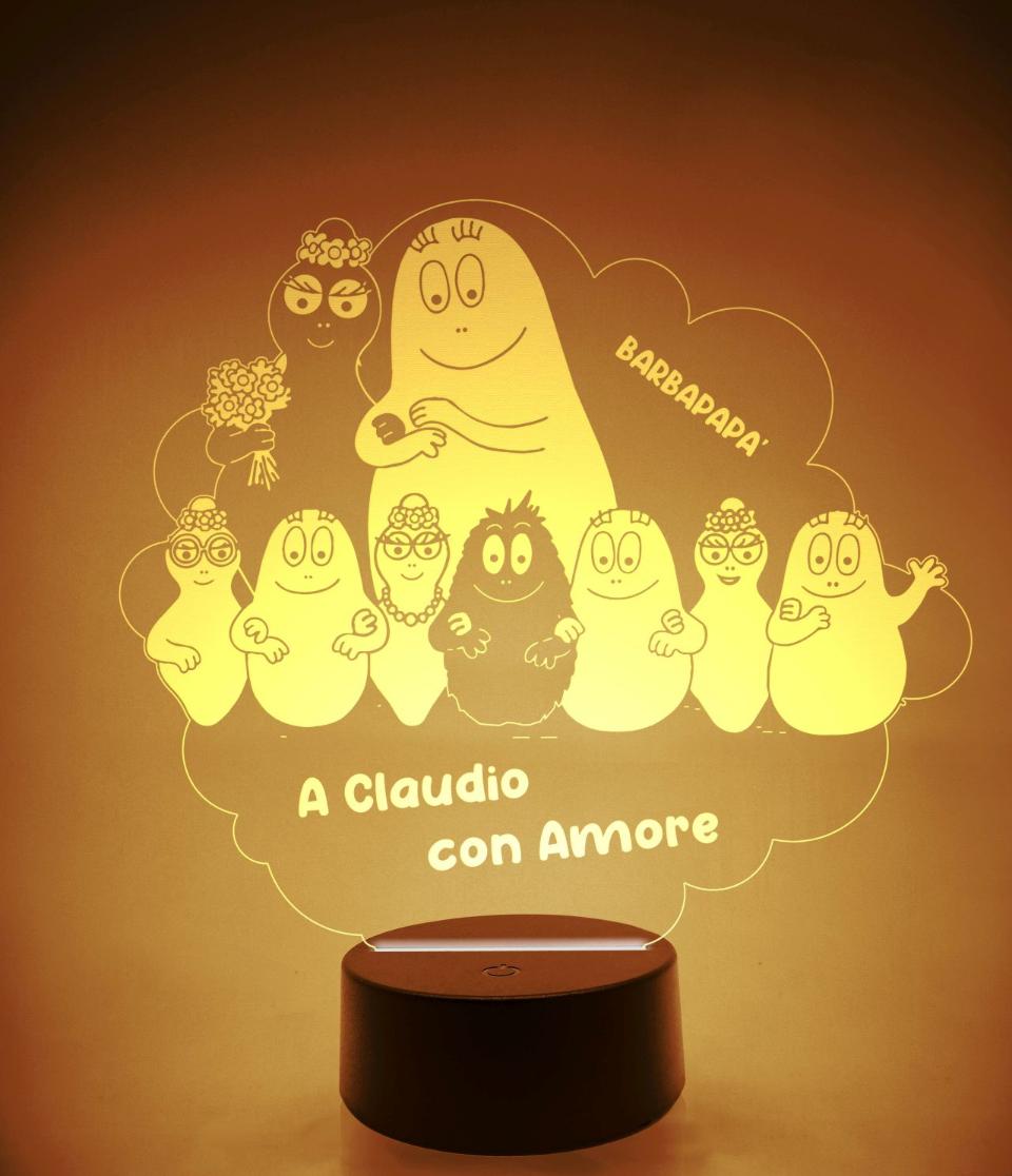 Lampada LED in plexiglass | NIGHT LIGHT | barbapapà BELLINVETRO VR 01