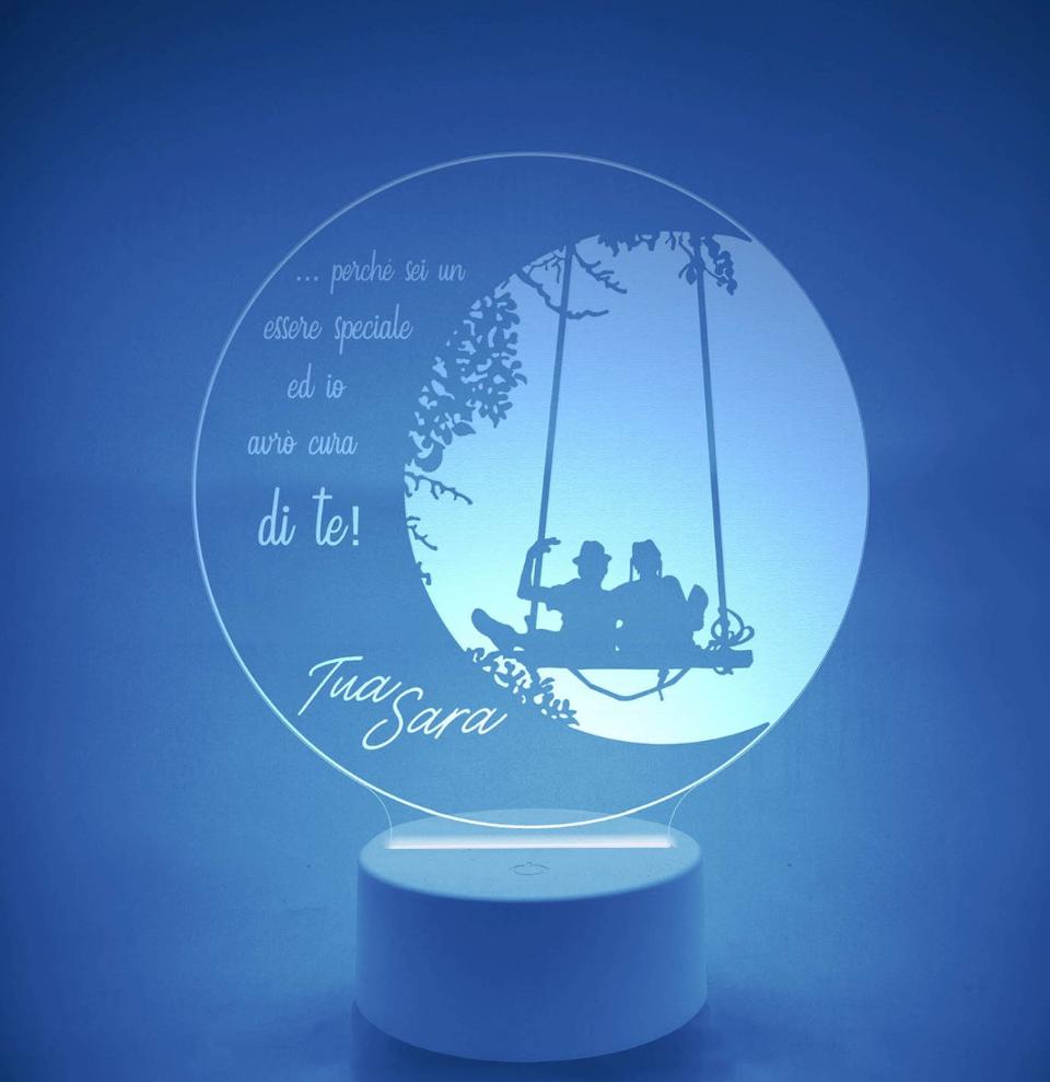 Lampada LED in plexiglass | NIGHT LIGHT | altalena innamorati BELLINVETRO VR 46