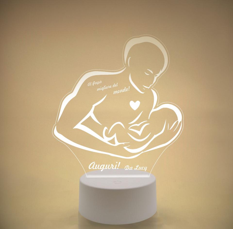 Lampada LED in plexiglass | NIGHT LIGHT | festa del papa' BELLINVETRO VR 118
