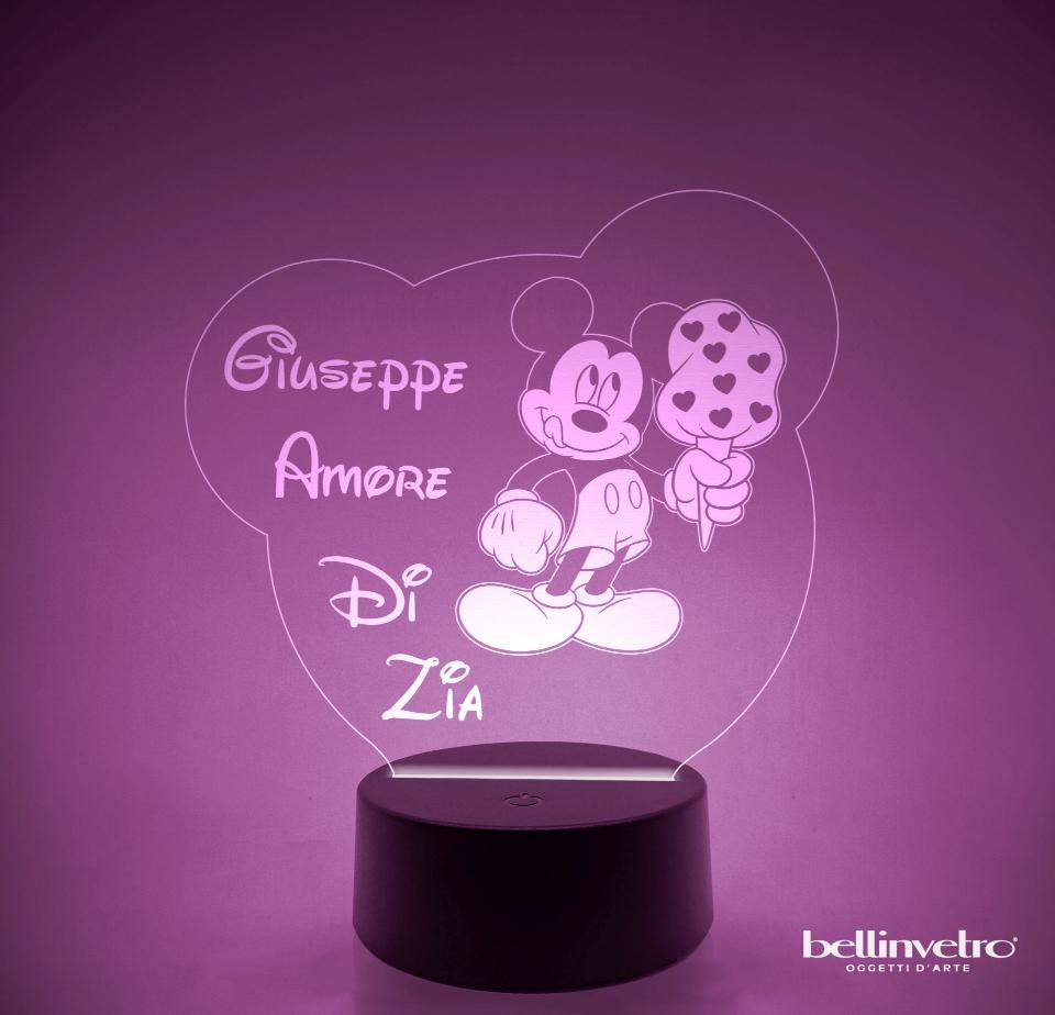 Lampada led topolino con gelato BELLINVETRO VR 51