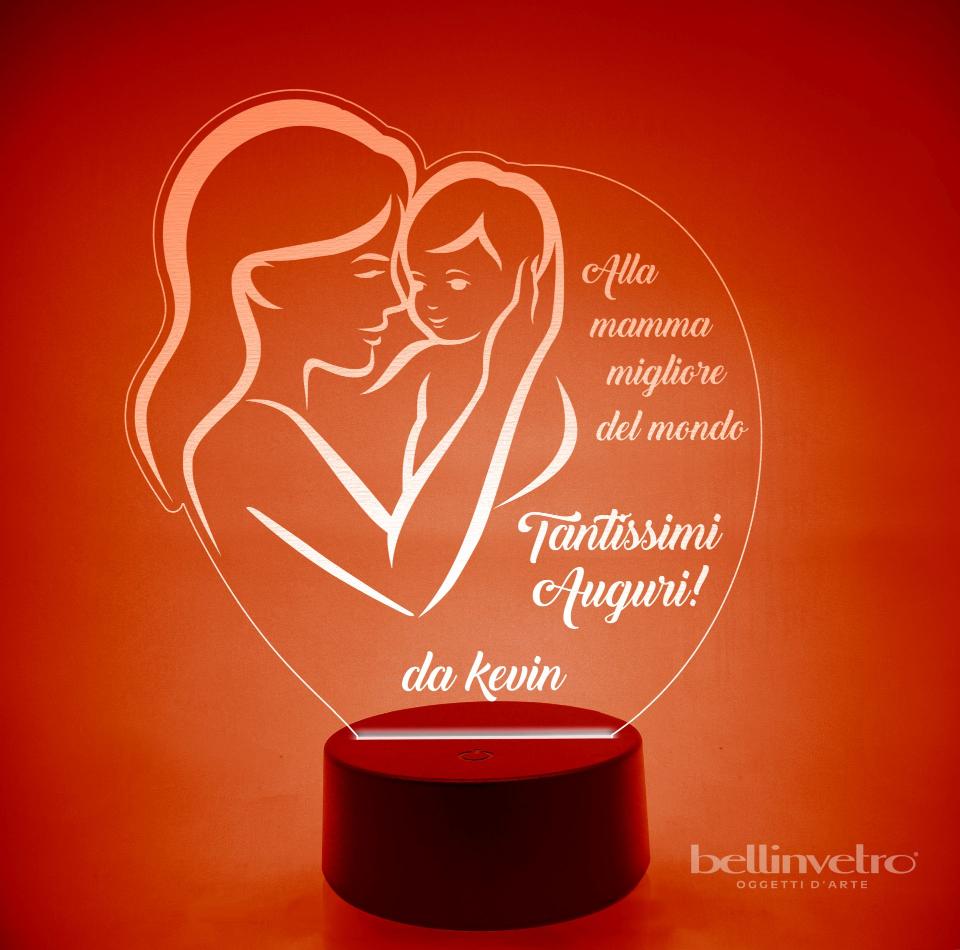 Lampada LED in plexiglass | NIGHT LIGHT | festa della mamma BELLINVETRO VR 164
