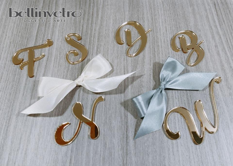 Iniziali | lettere in plexiglass specchiato | eventi BELLINVETRO VR 21