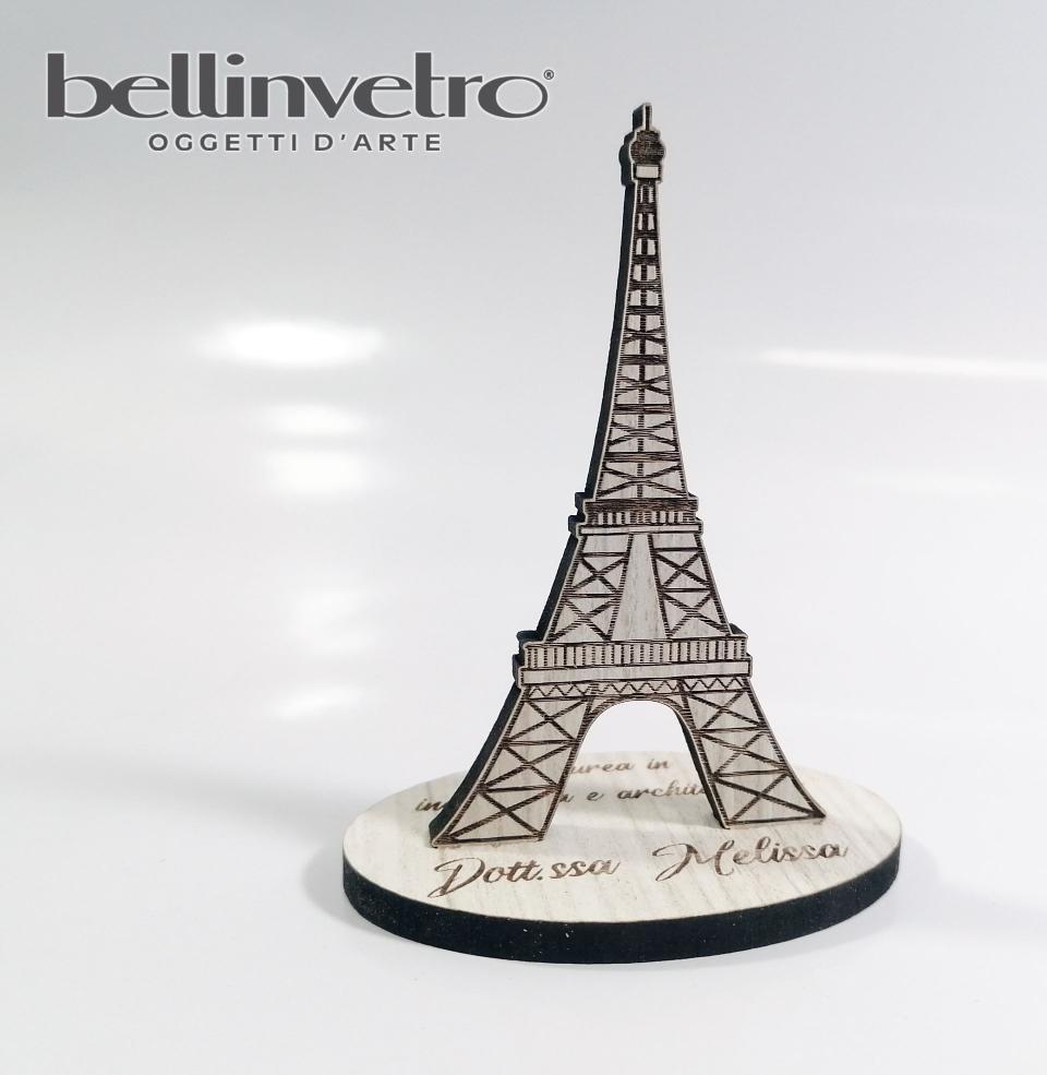 Bomboniera torre eiffel in legno  eventi - laurea BELLINVETRO VR 10
