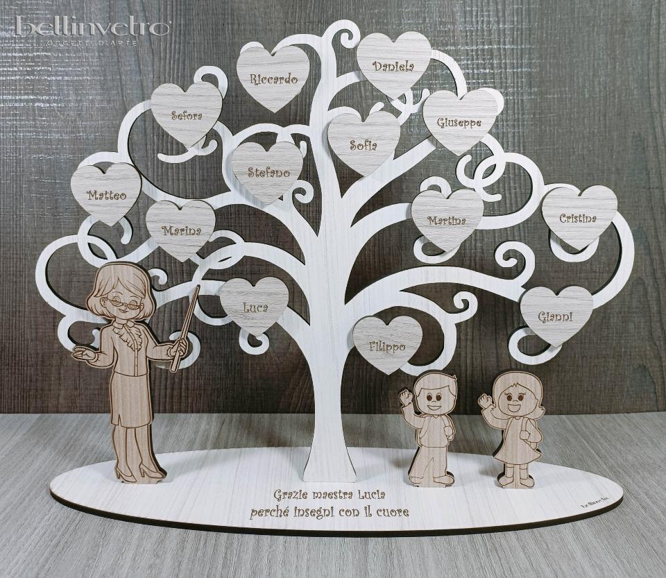 Albero della vita maestra e alunni BELLINVETRO VR 195