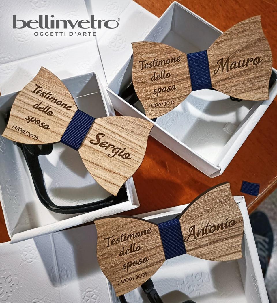 Papillon scelta testimone in legno BELLINVETRO VR 125