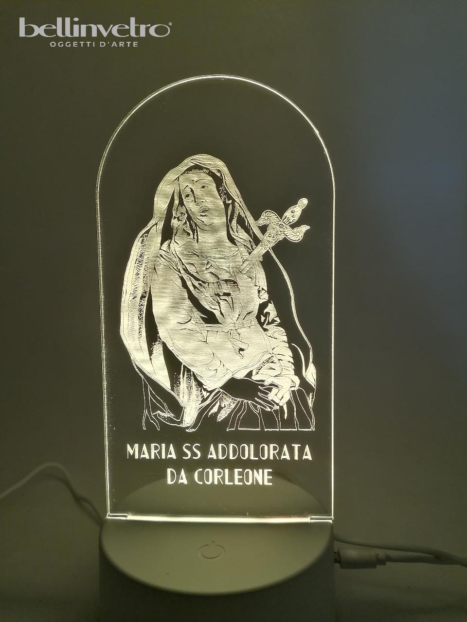 Lampada LED in plexiglass | NIGHT LIGHT| Maria Addolorata BELLINVETRO VR 210